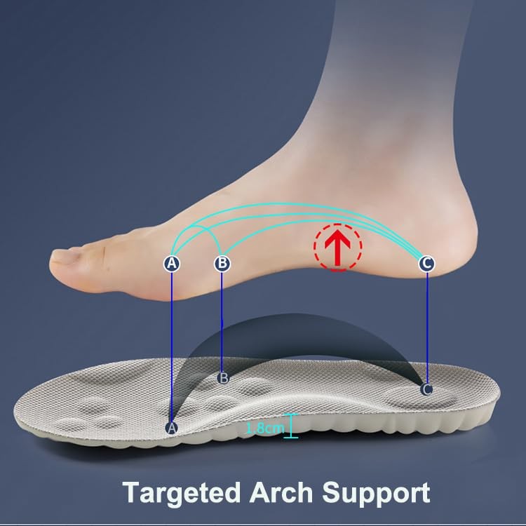 Memory Foam Cloud Insoles Shoe Inserts Shock Absorption Comfort Size Up To 10