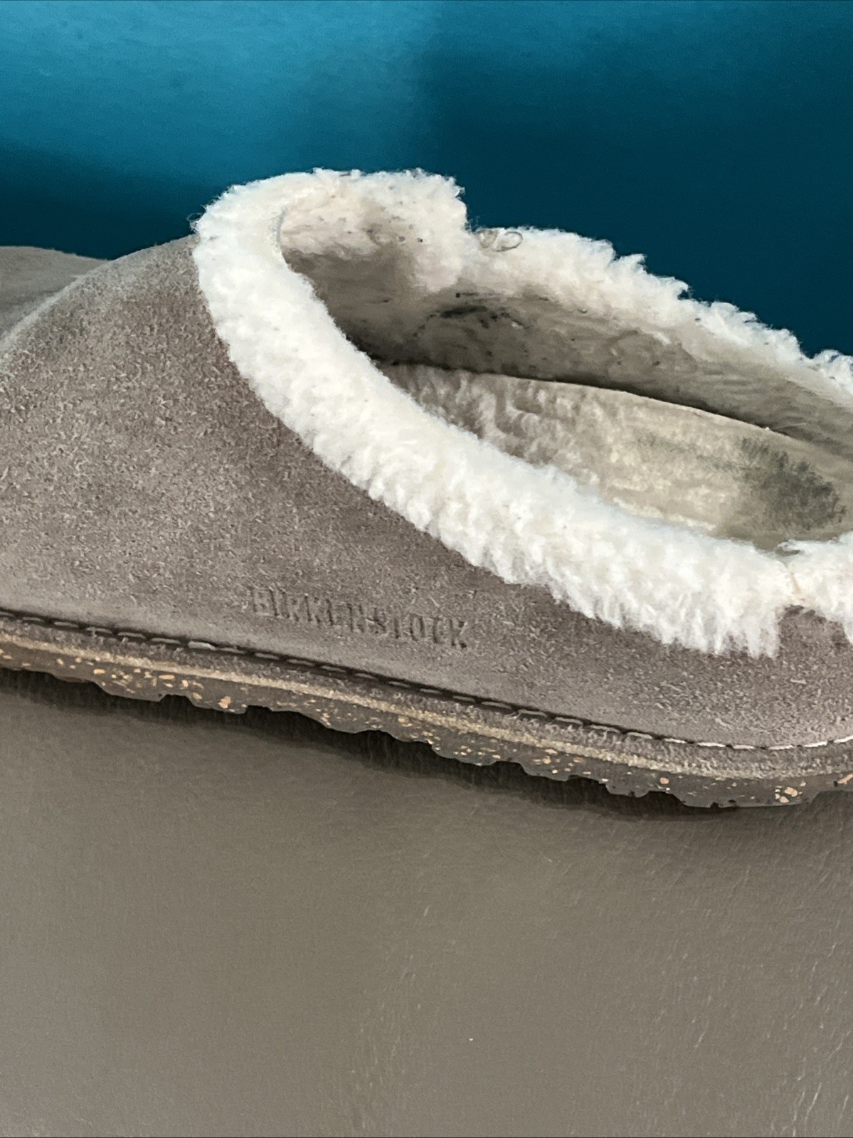 Birkenstock Zermatt Premium Suede Leather Clogs In Grey Taupe sz 37 Women