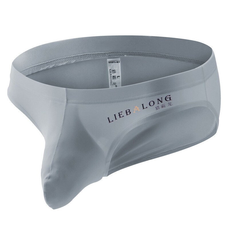 Mens Ice Silk Briefs Sexy Low Waist Bikini Panties Pouch Breathable Underwear US