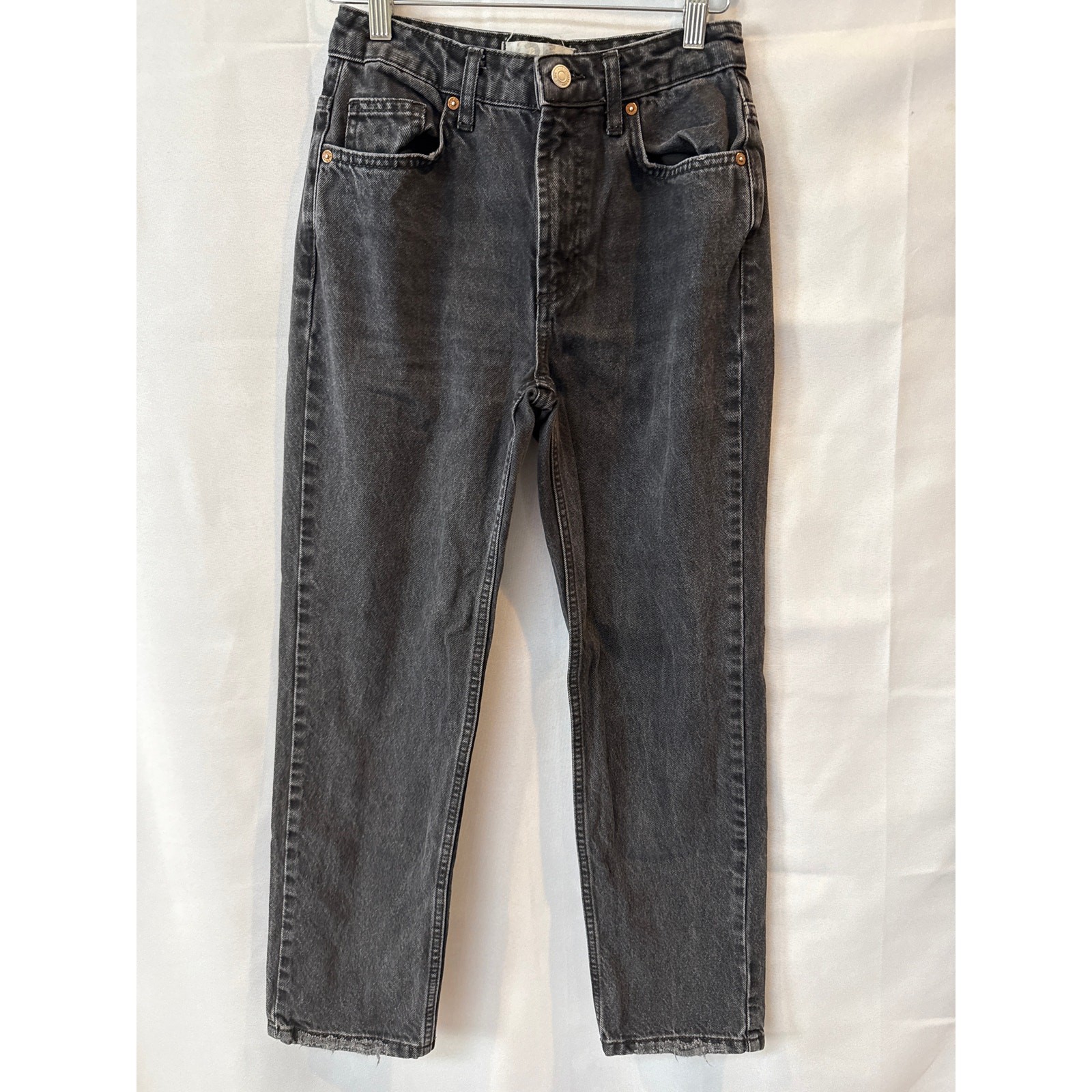 Women’s Free People Black Washed Straight fit Jeans Sz 25