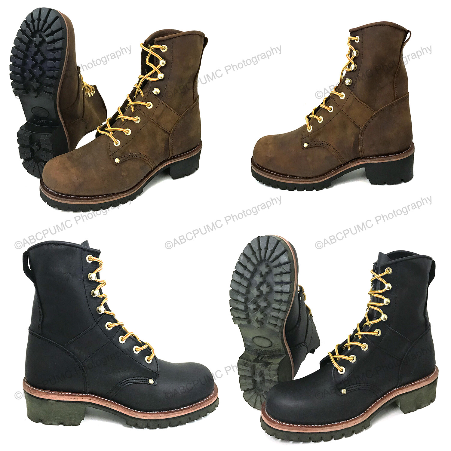 Brand New Men’s Logger Boots Leather Good Year Welt Rugged Work Motorcycle Biker