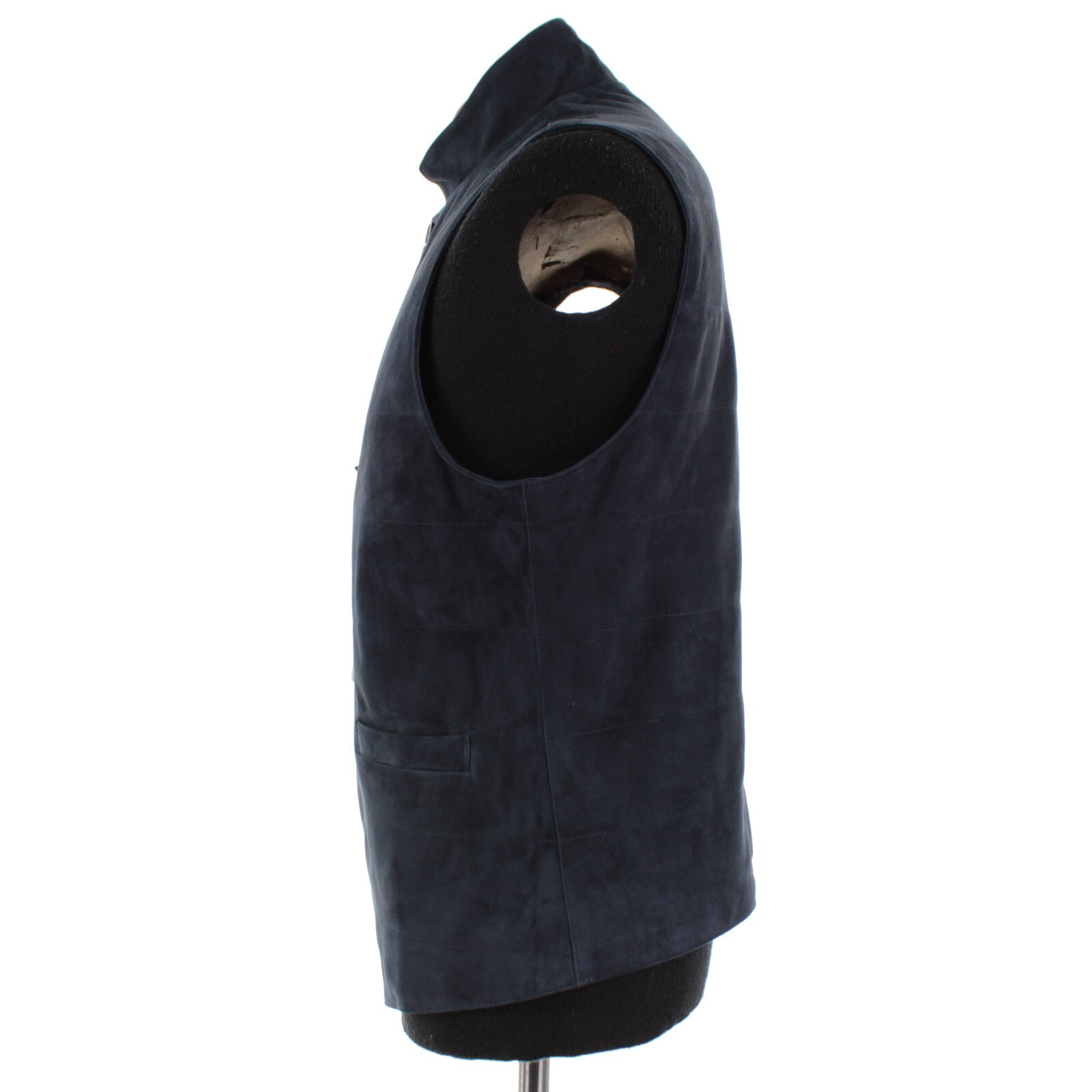 Rifugio NWD Vest / Bodywarmer Size 50 (Medium US) In Navy Blue Suede Handmade