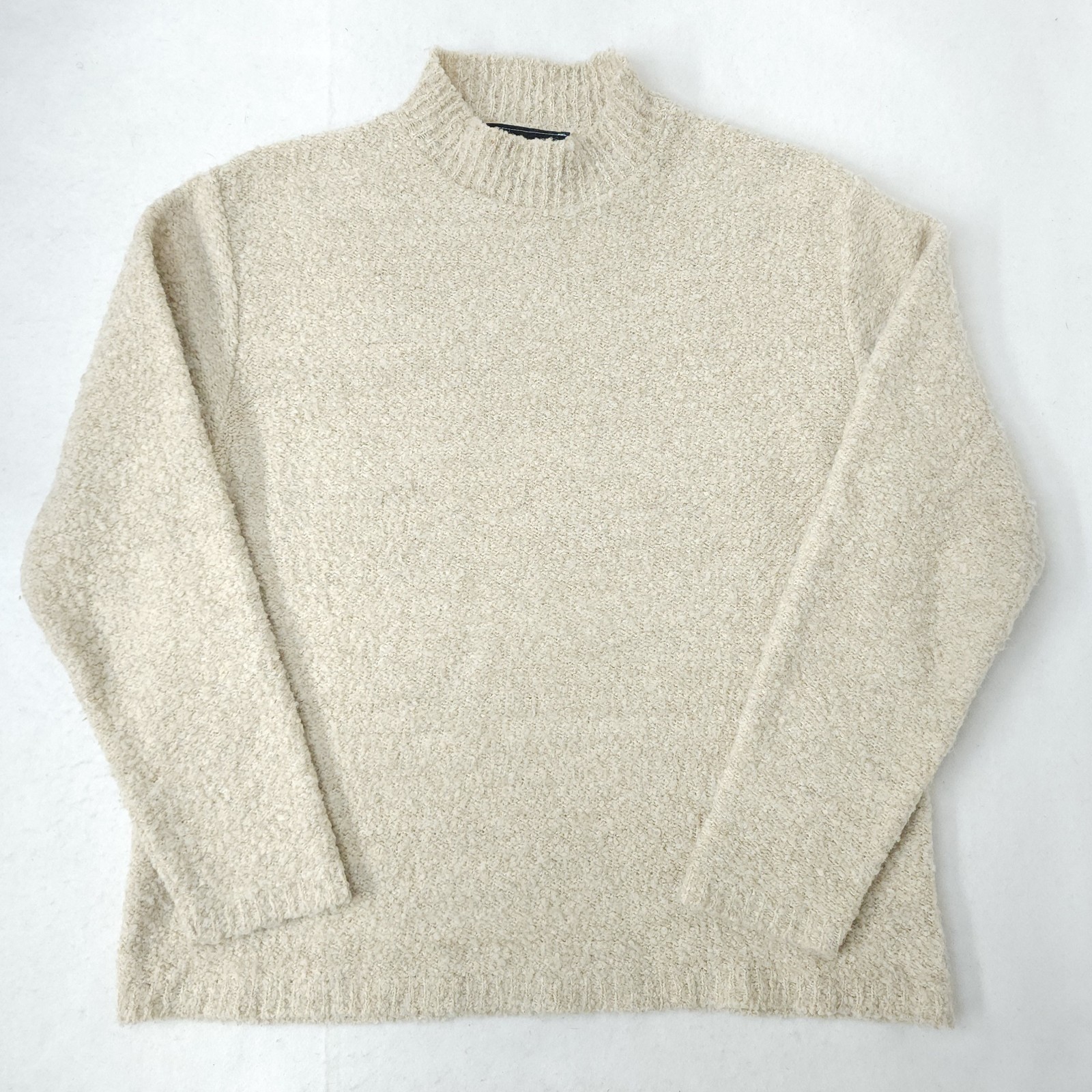 Vintage Masaccio Mock Neck Womens Knit Sweater Size L Acrylic Blend Italian 90s