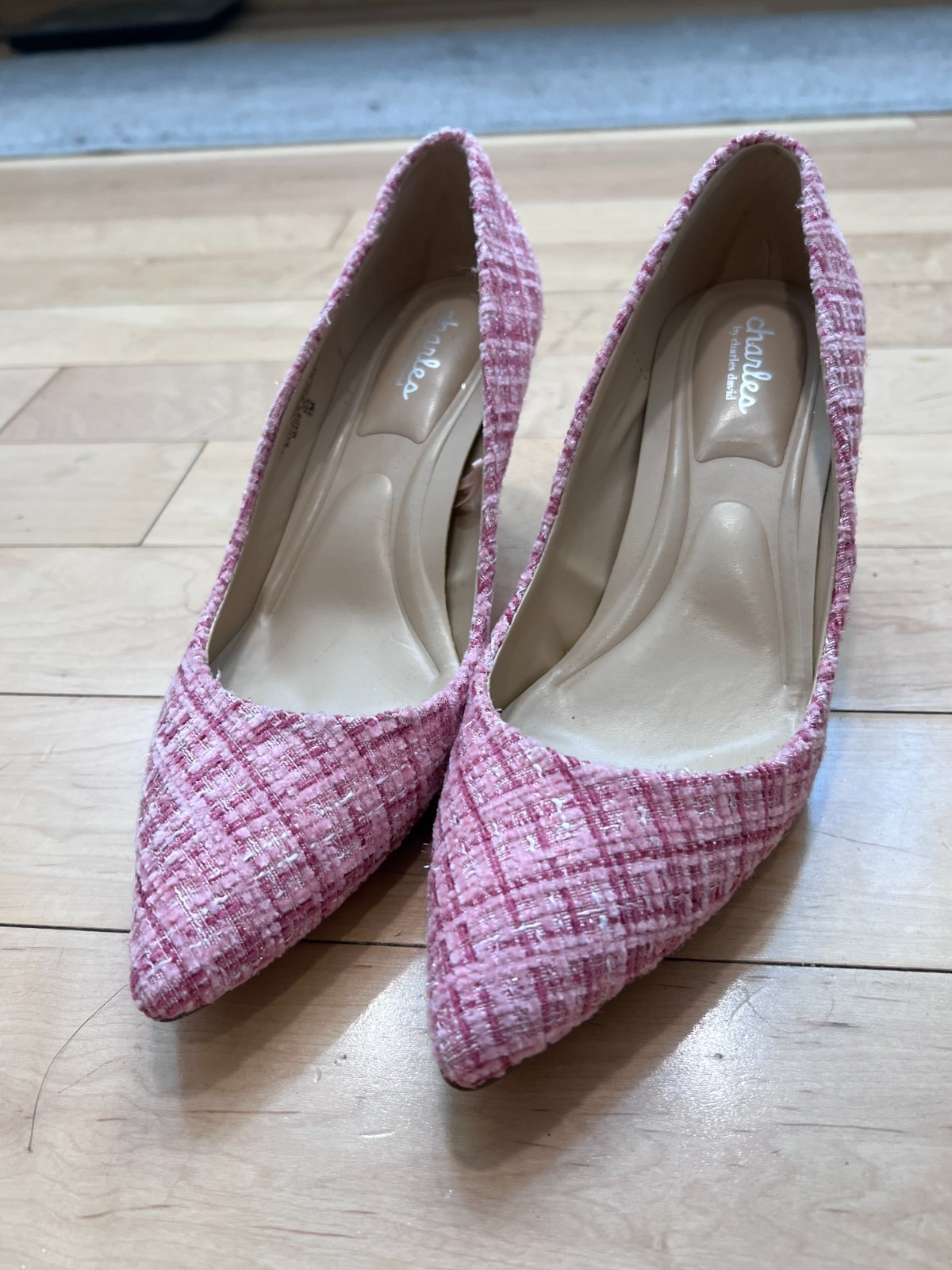 Charles by Charles David Maxx Pink Tweed Pointed Toe Stiletto Pumps Women’s 7M