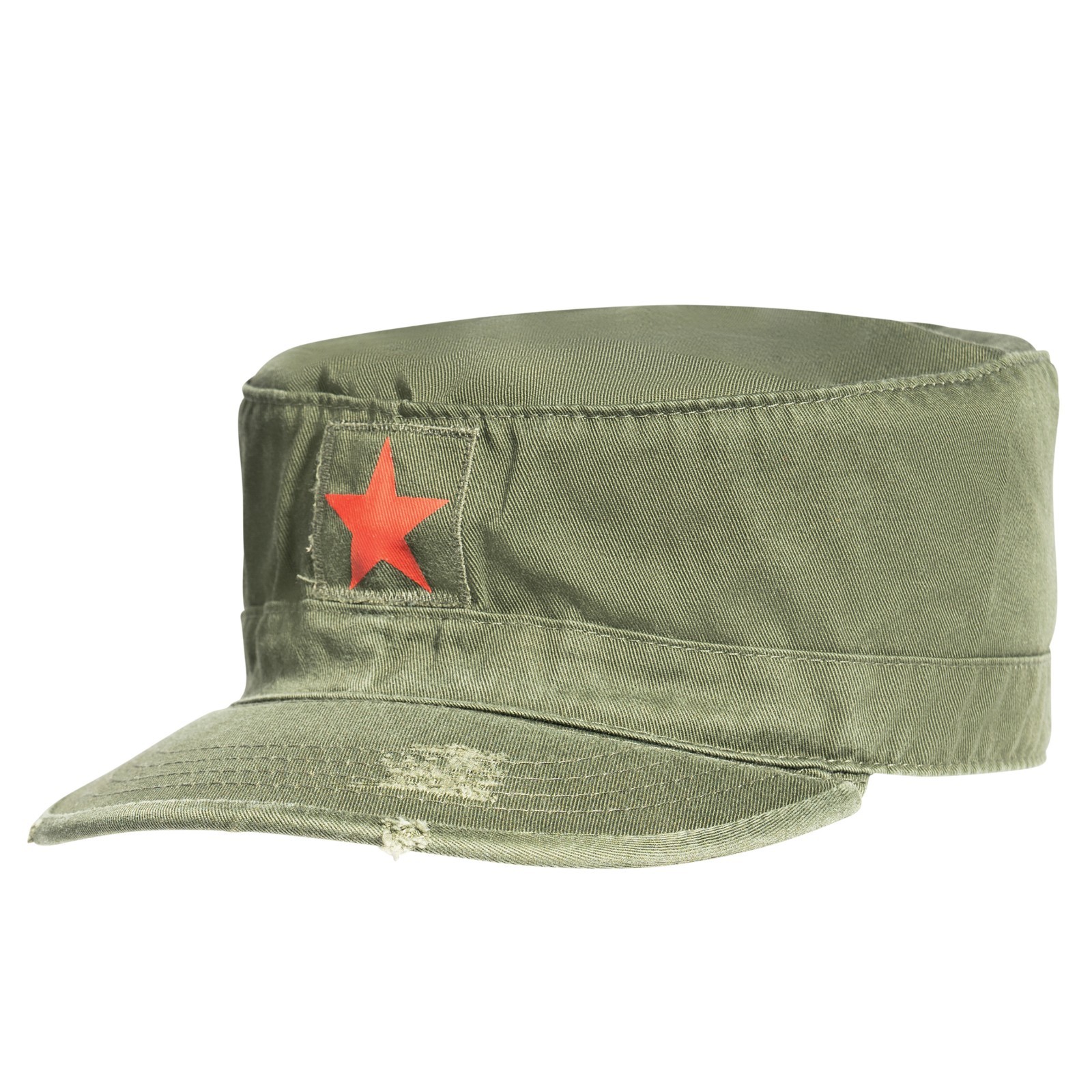 Rothco Vintage Fatigue Cap Olive Drab Red Star Military Hat Size S-XL