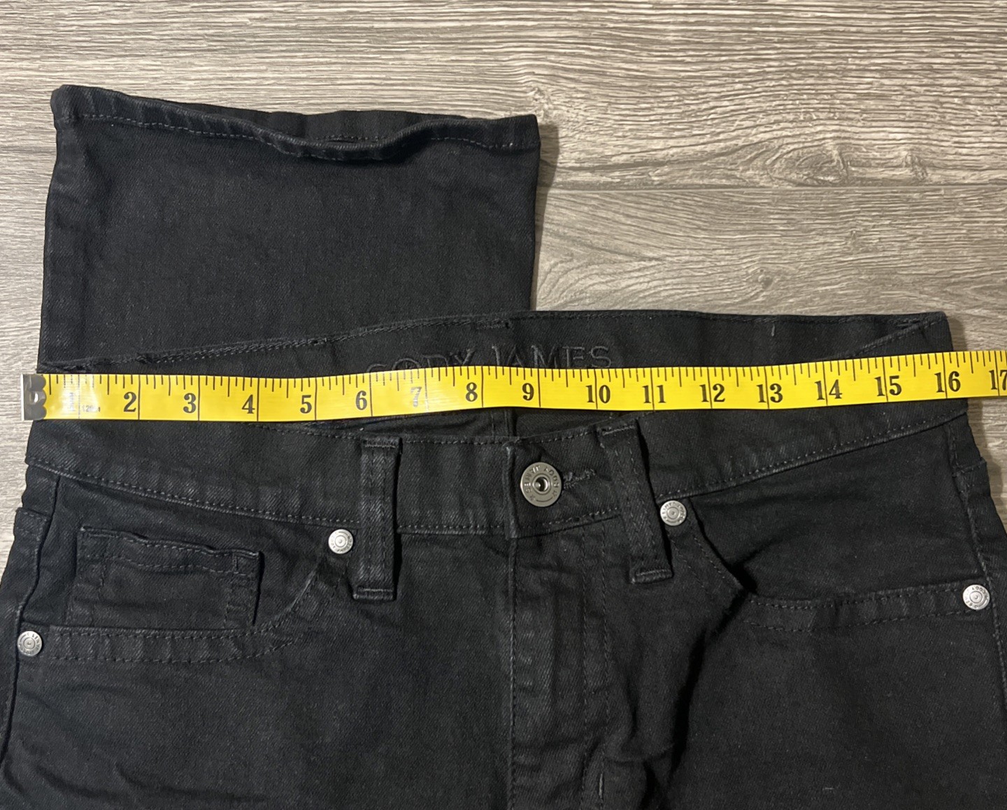 Cody James Boot Cut Mid Rise Black Denim Stretch Jeans Men’s Size 32×32