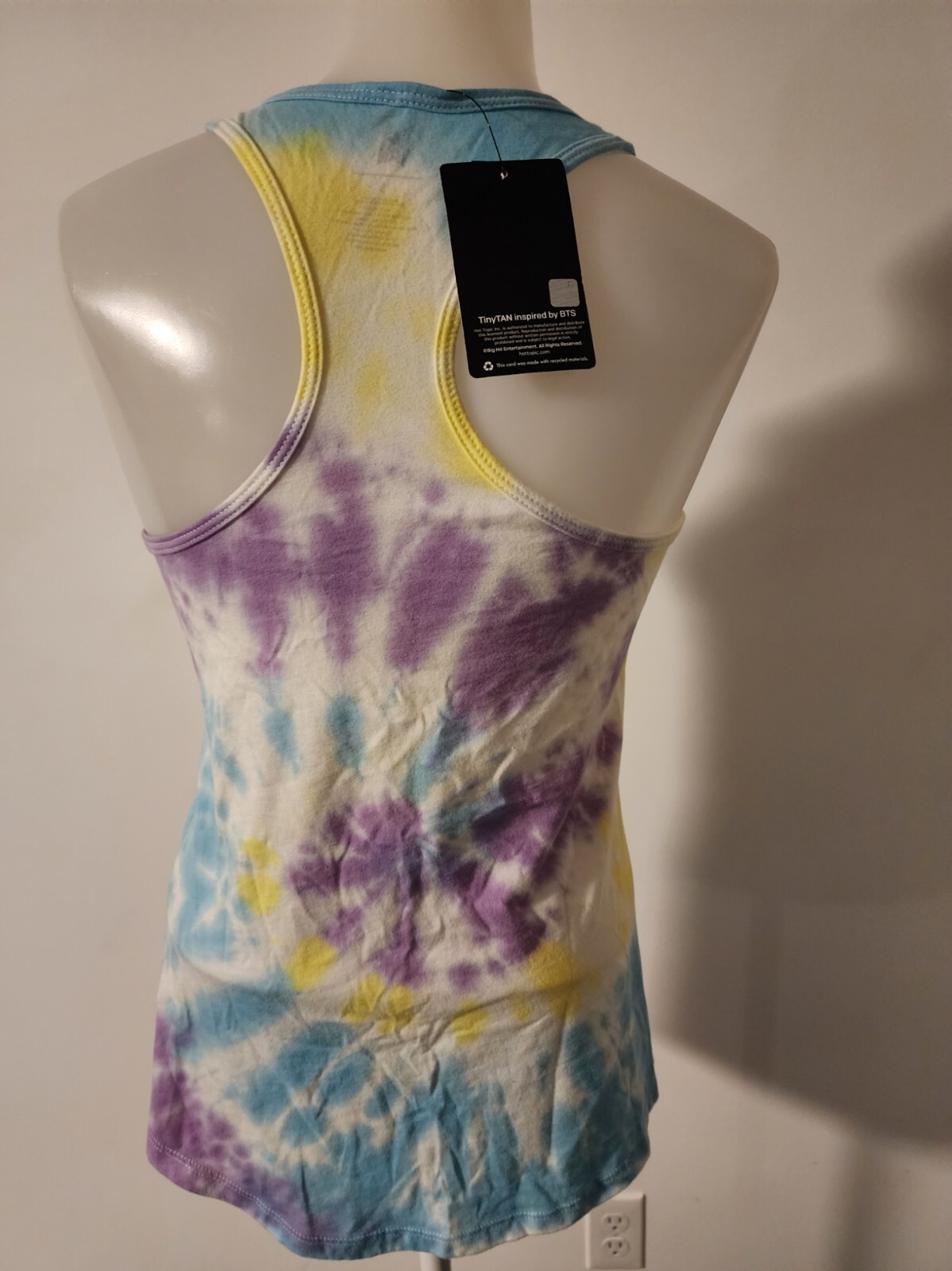 BRAND NEW Womens TinyTAN inpired by BTS Kpop Tye Dye Graphic Tank Top Sz L