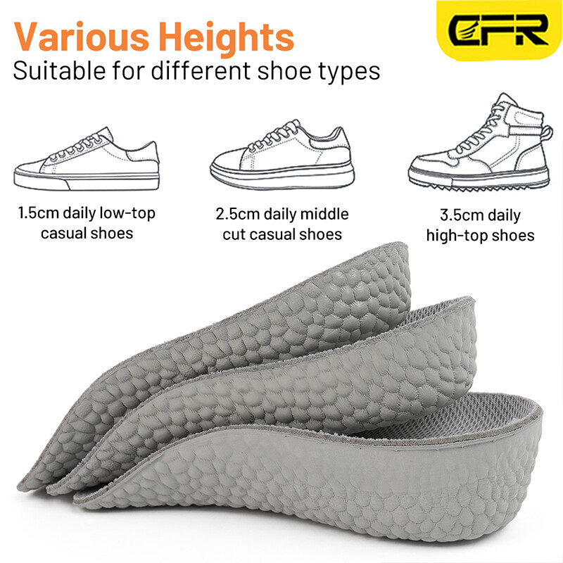 Shoe Insoles Inserts Pad Invisible Height Increase Heel Lift Taller Men Women