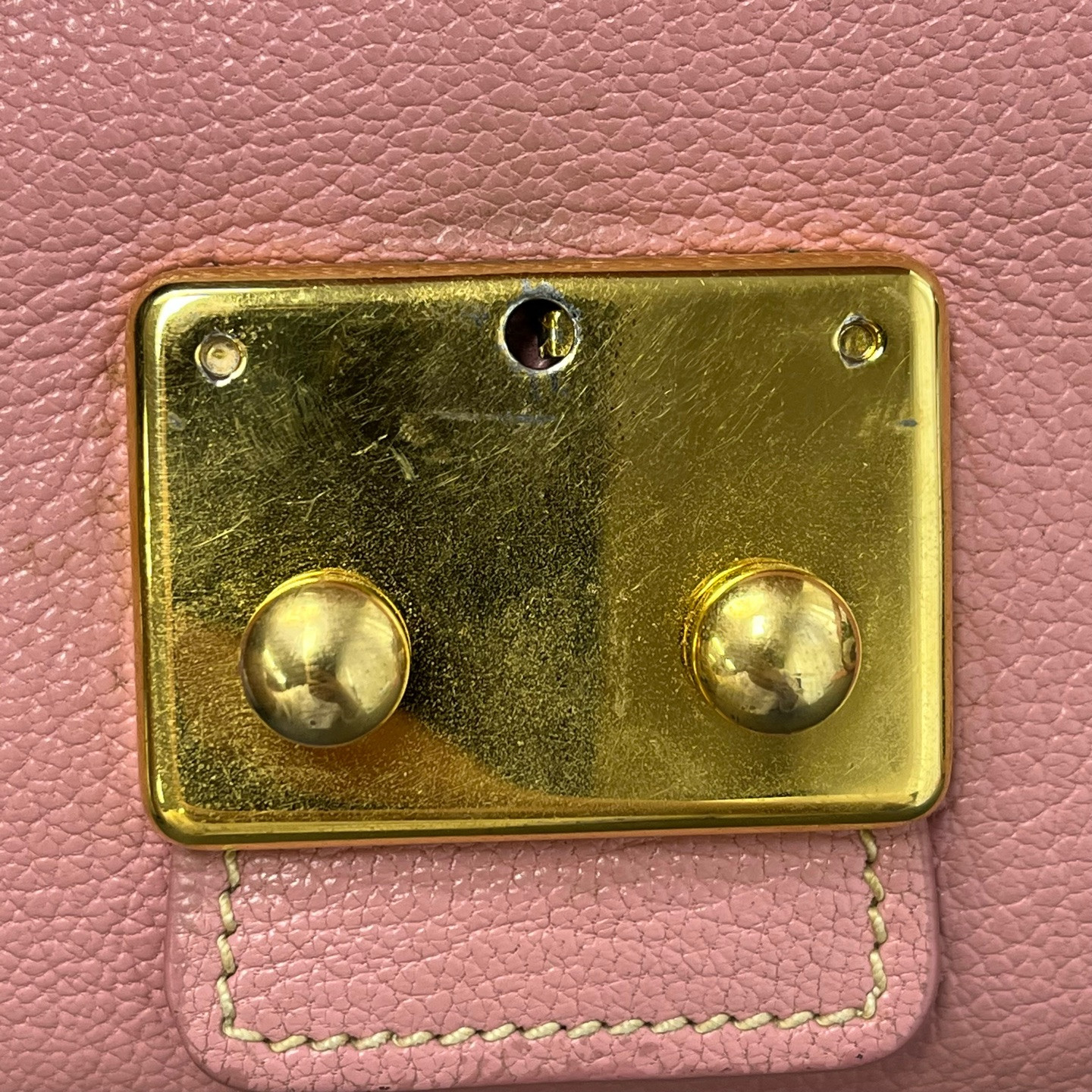 Authentic Miu Miu Top Handle Messenger Bag Pebbled Leather Messenger Bag Pink