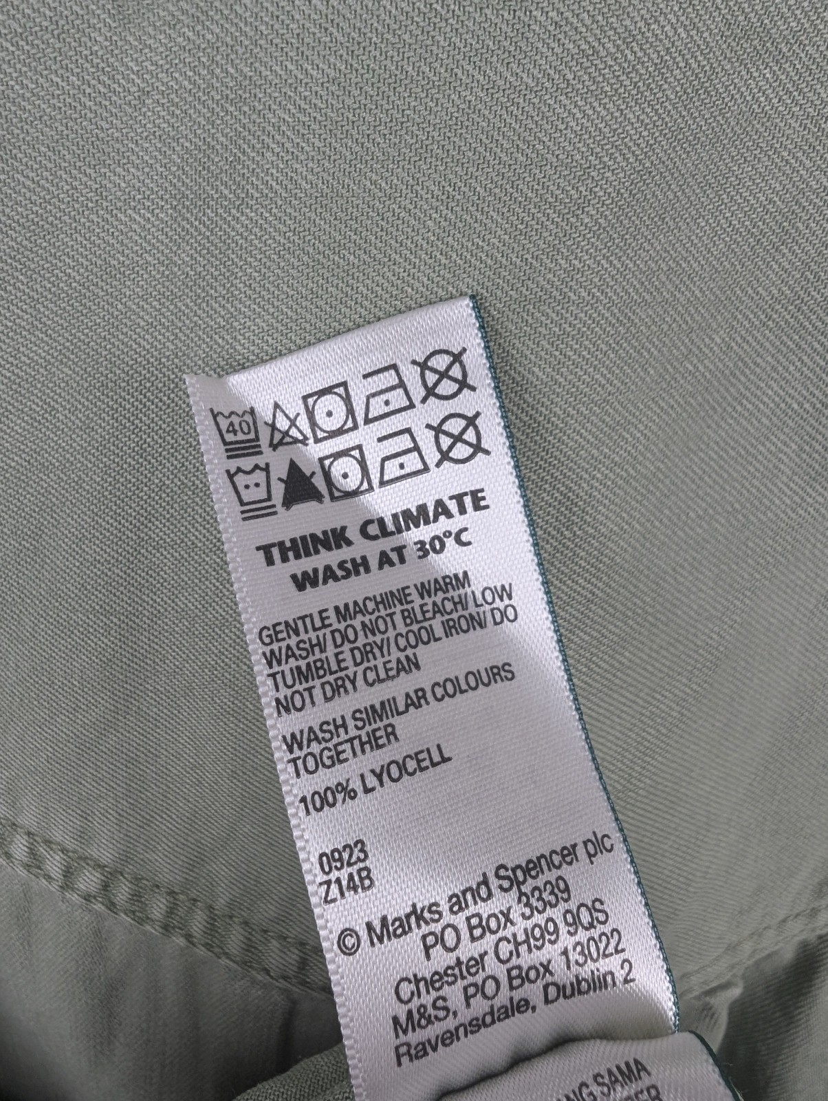 M&S Collection Lyocell Shirt | Womens UK 14 | Light Khaki Green Utility Blouse
