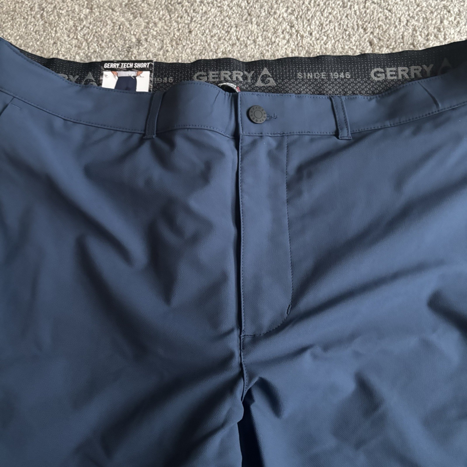GERRY MEN’S TECH SHORTS COMFORT WAISTBAND UV PROTECTION ACTIVE PERFORMANCE NWT