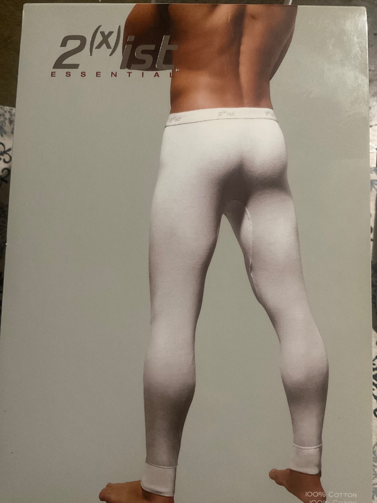 2(X)ist Men Black 100% cotton long john tights pants underwear size M New in Box