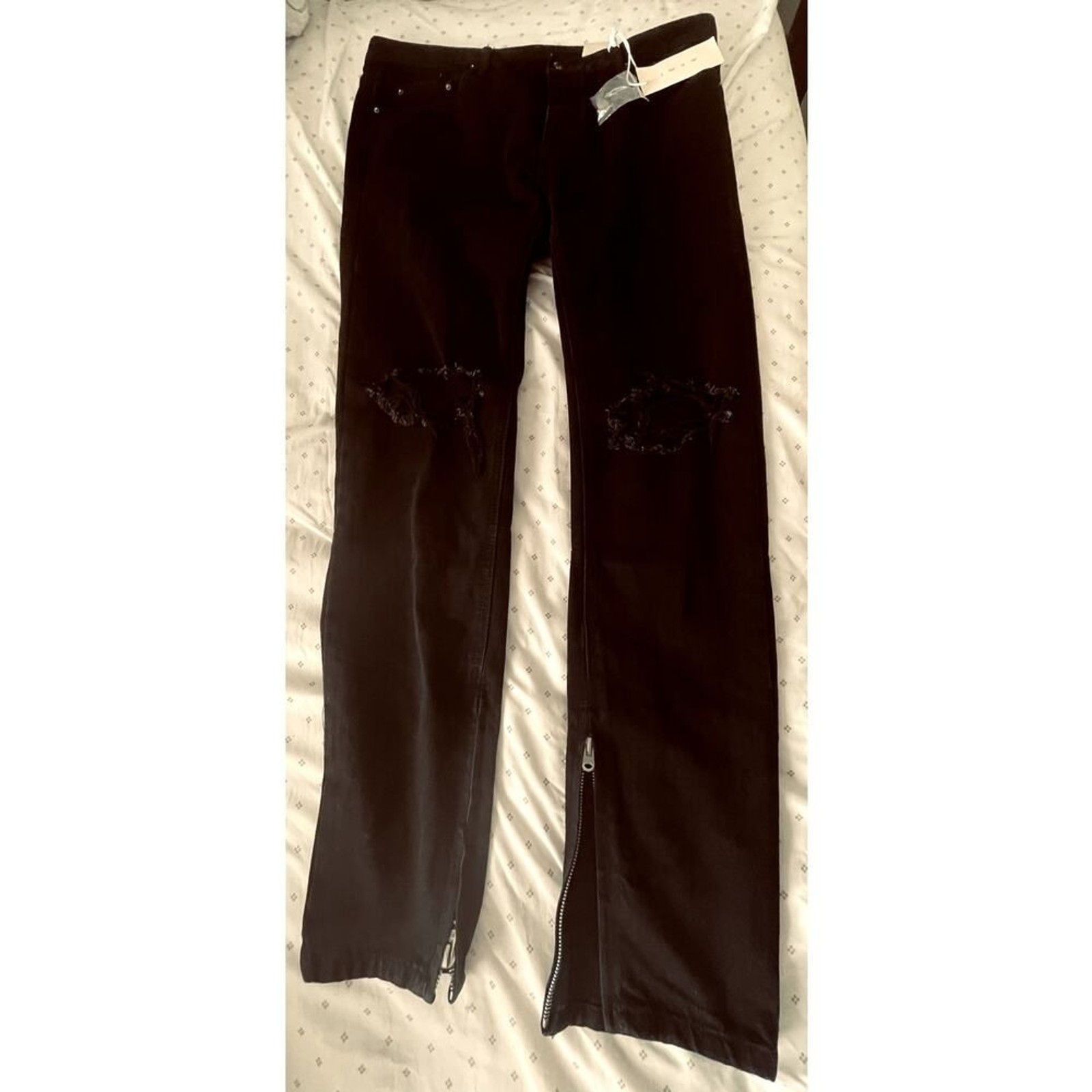 Mmnl Distressed Jeans NWT – Y2K Straight Leg Jeans – 36W – Black – New With Tags