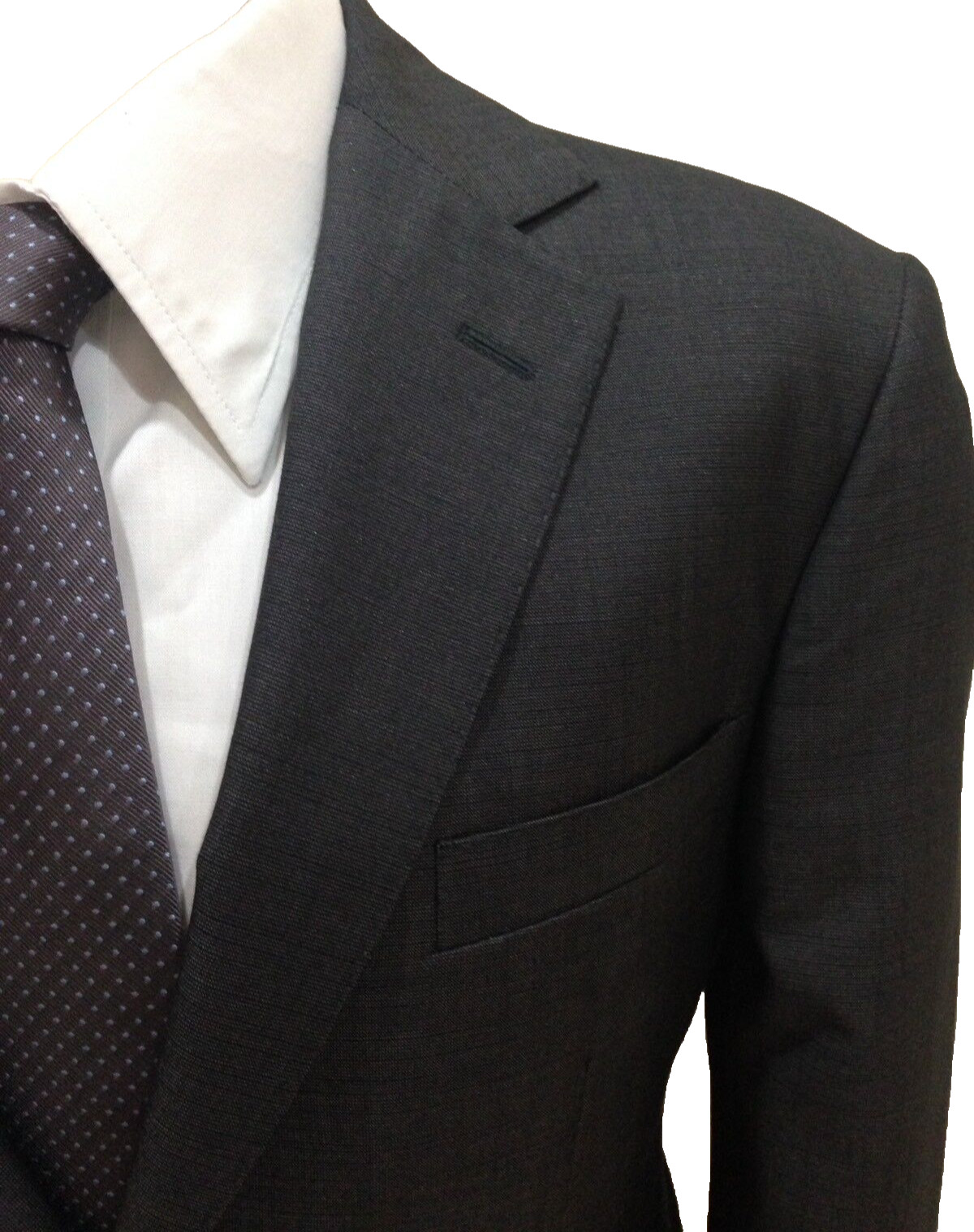 Men’s Dark Gray Fresco Wool Drop7 Suit Jacket 46 48 50 52 54 56 58