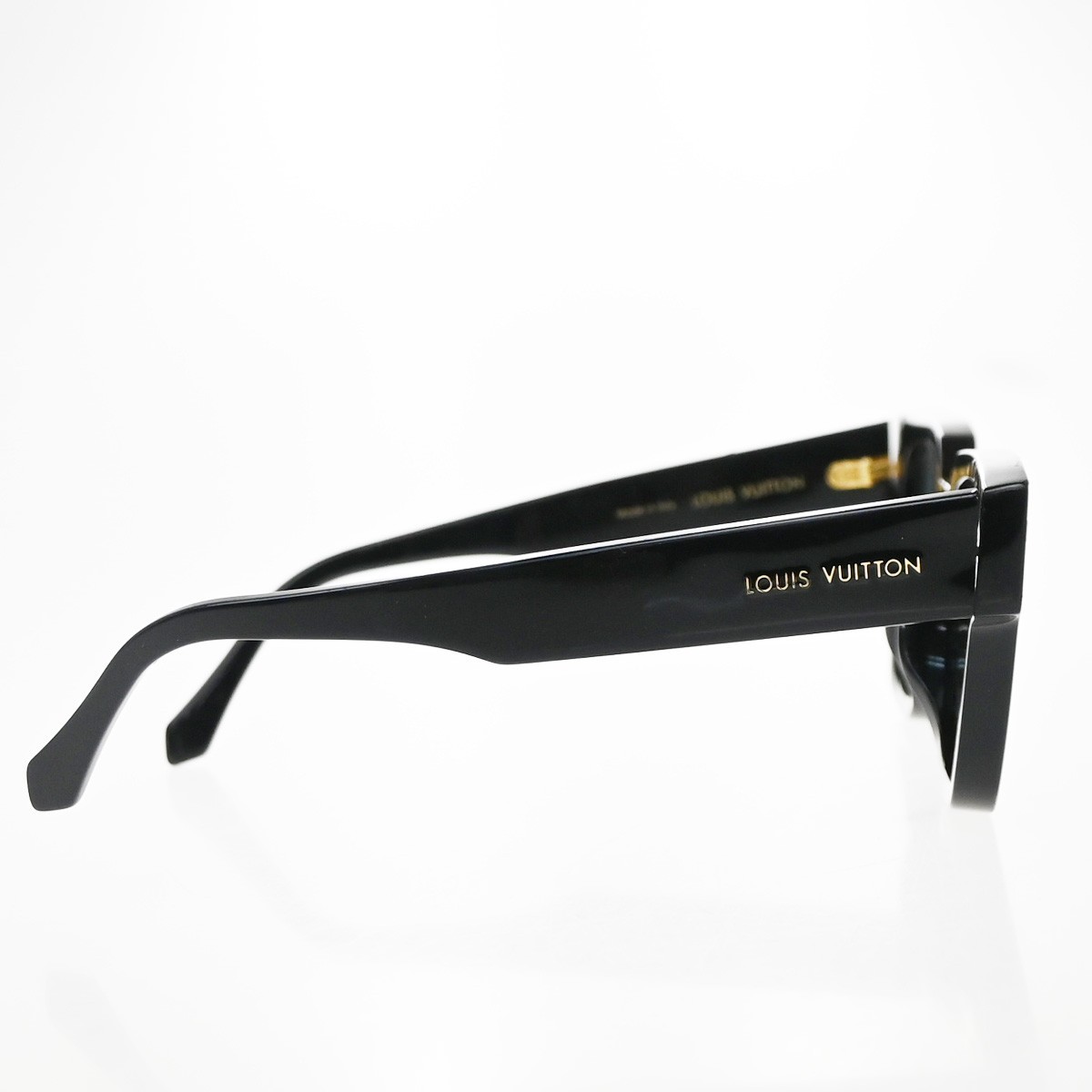 LOUIS VUITTON Escape Square Sunglasses Eye Wear Plastic Black GHW Z1496E 36EG390