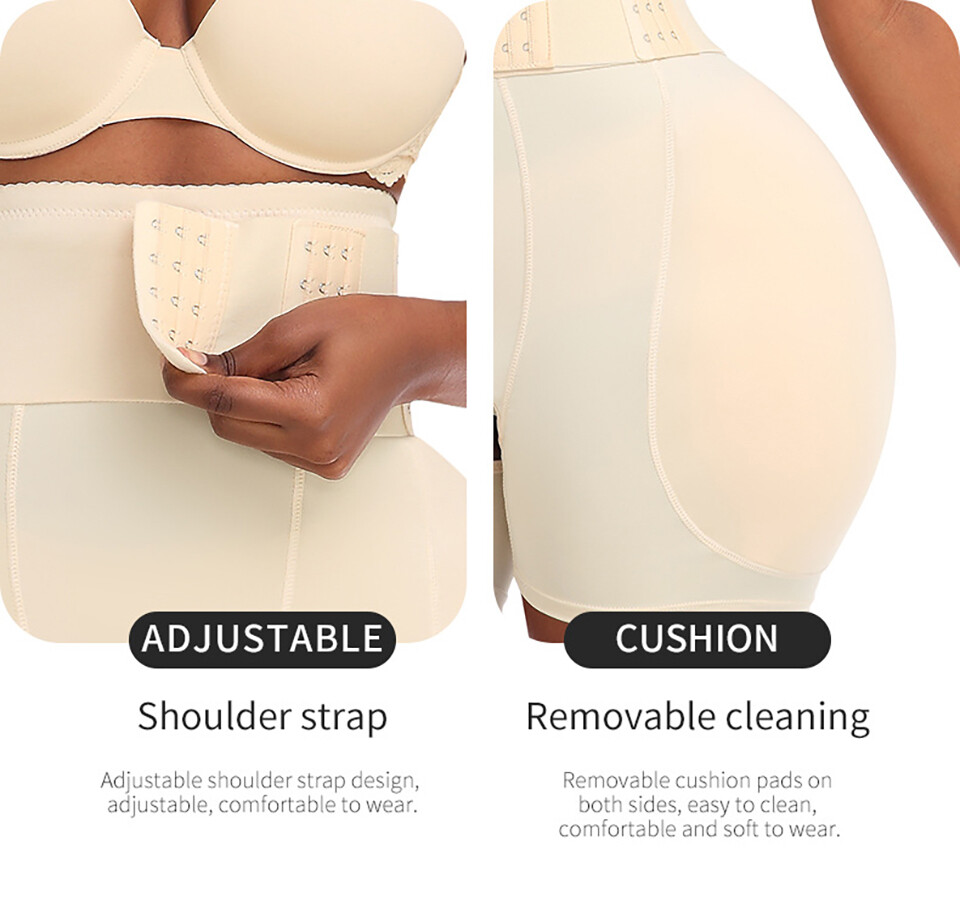 Booty Shaper Padded Panties Women Hip Dip Pads Shapewear with Tummy Control Wrap