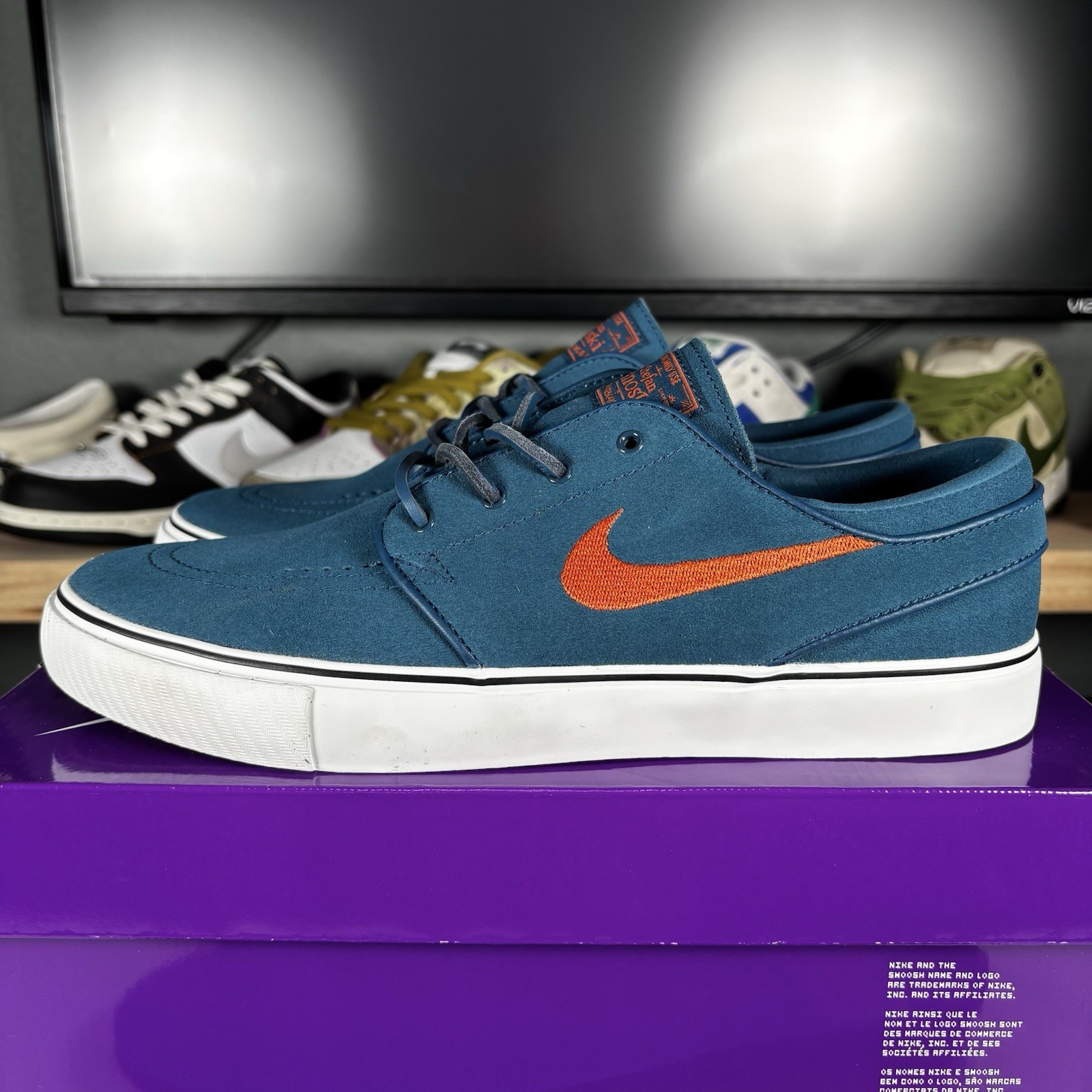 Size 9.5 – Nike Zoom Stefan Janoski OG+ SB Blue Force Campfire Orange