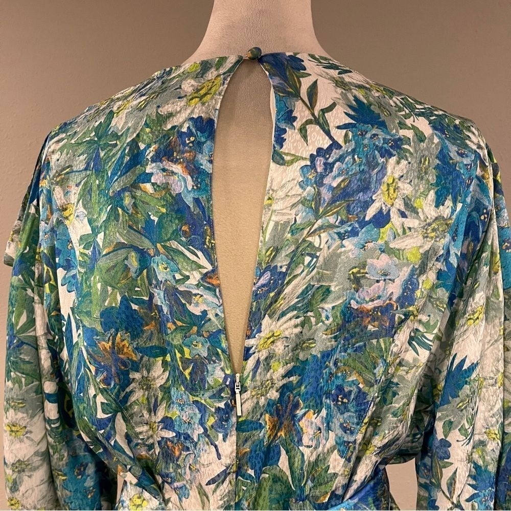 Ted Baker Nicciey Floral Puff Sleeve Midaxi Dress size 6
