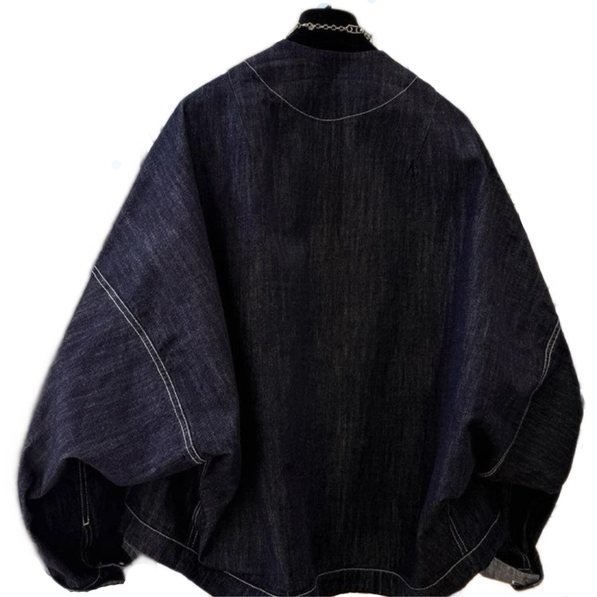 Japandi Batwing sleeves noragi kimono cardigan denim jeans jacket oversized