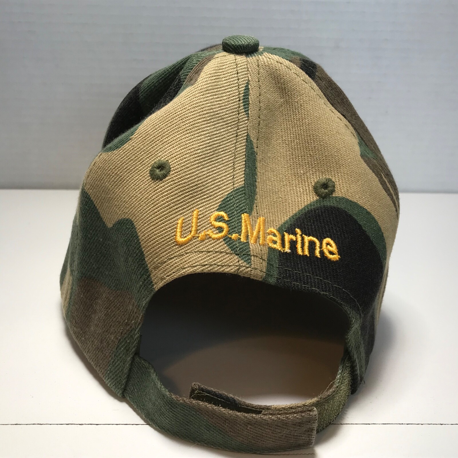 JM Warrior Marines USMC Green Camo Hat, Hook & Loop Adjust, 5 Panel, NEW