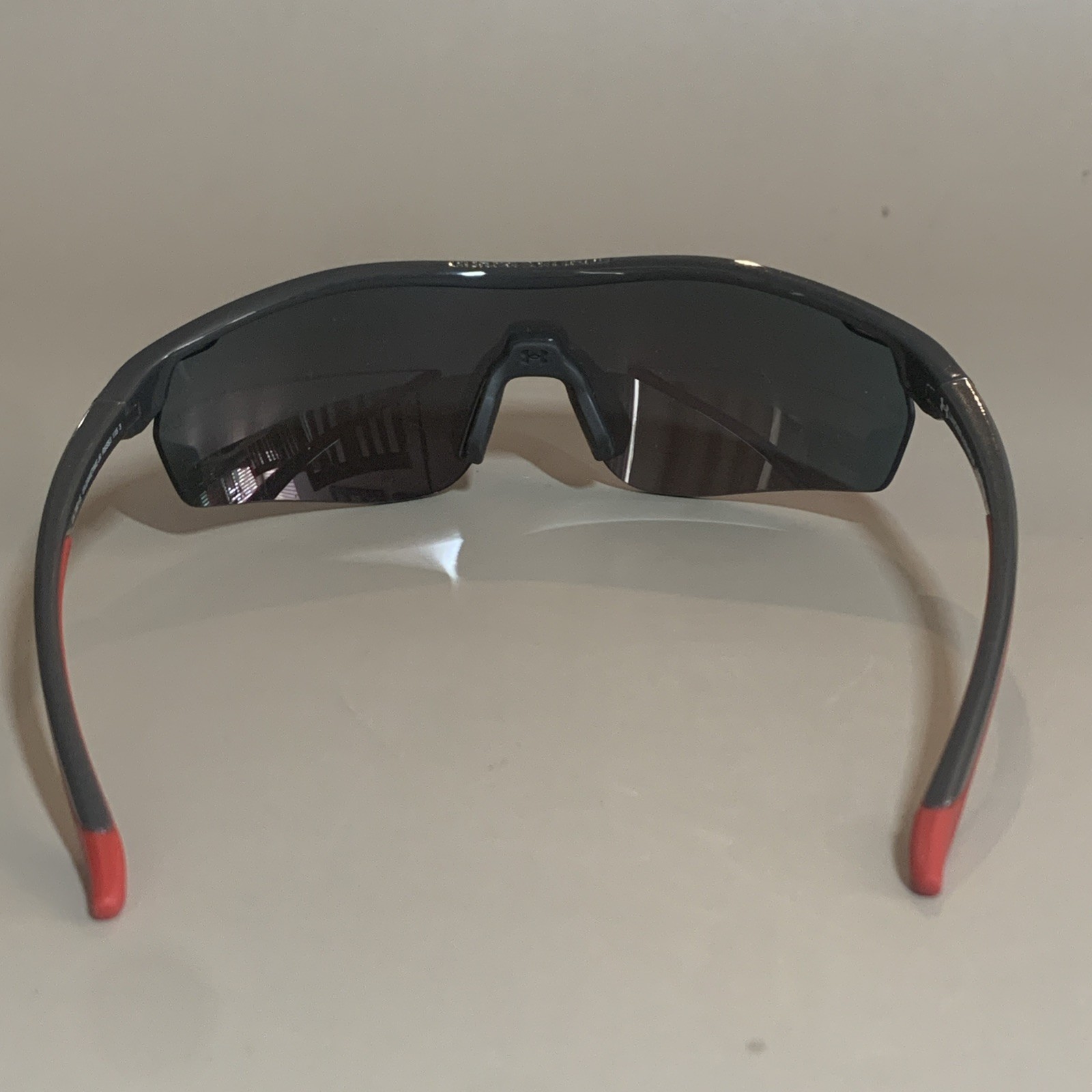 Under Armour Gametime Jr Wrap-Around Semi-Rim Sunglasses Gray/Red 7001/S