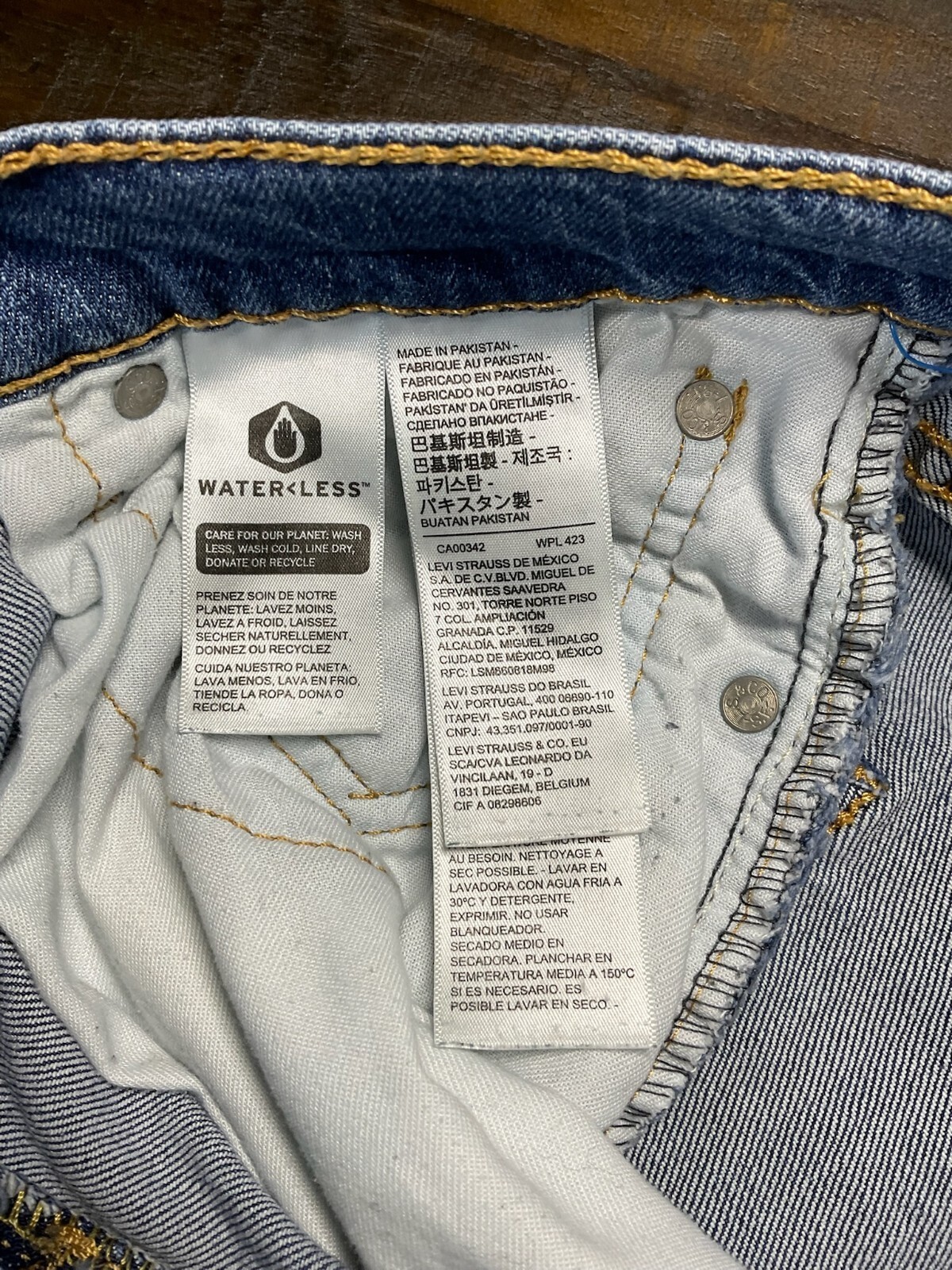 Levi’s 514 Men’s Straight Fit Jeans Size 29×30 W29 L30 Blue Stretch WaterLess