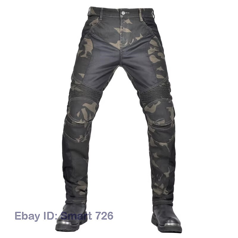 Men Motorcycle Riding Pants Summer Mesh Biker Motocross Jeans Racing Casual Camo