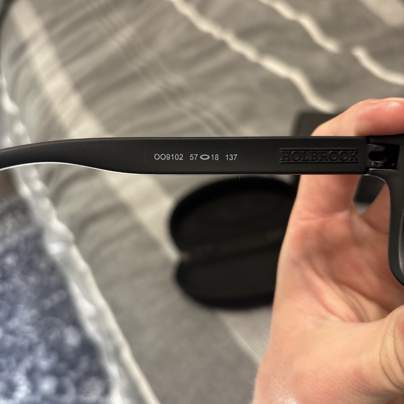 Oakley Holbrook Polarized Sunglasses 0091-02 Matte Black/Prizm Ruby