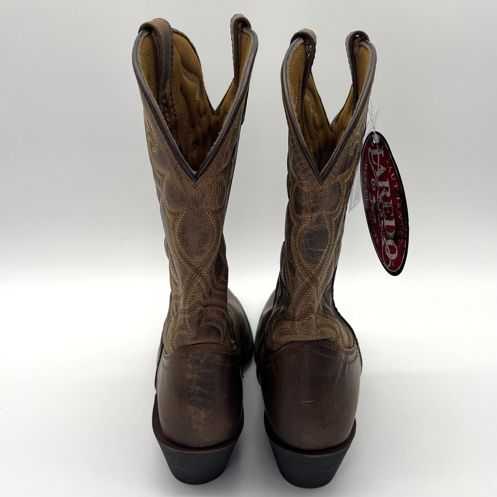 Laredo Western Boots Women’s Size 12 M Brown Distressed Leather Cowboy 51112 NEW