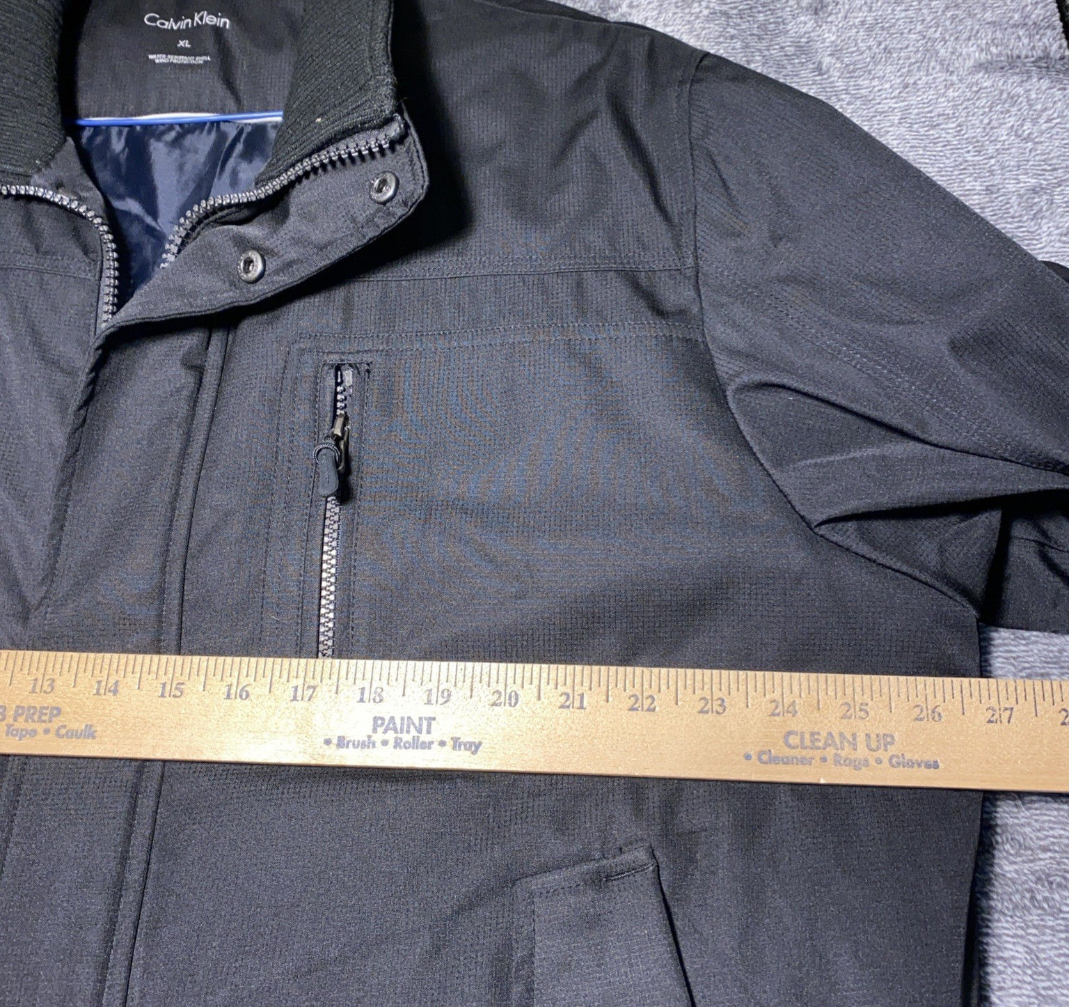 NWOT $195 Calvin Klein Men’s Black Classic Ripstop Bomber Coat Jacket Size XL