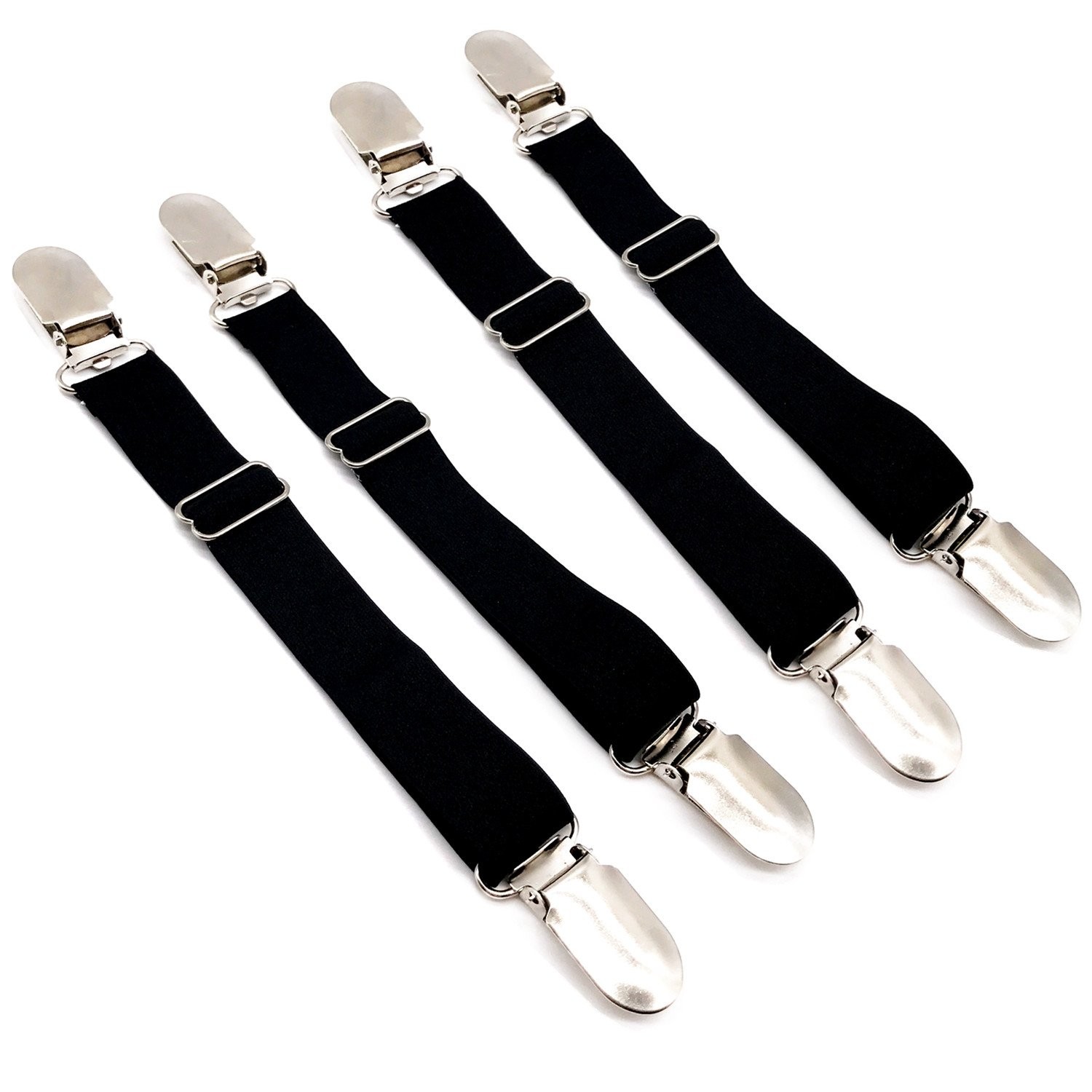 Outman 4 Pcs Multifuction Adjustable Elastic Stocking One Size, 4pcs Black