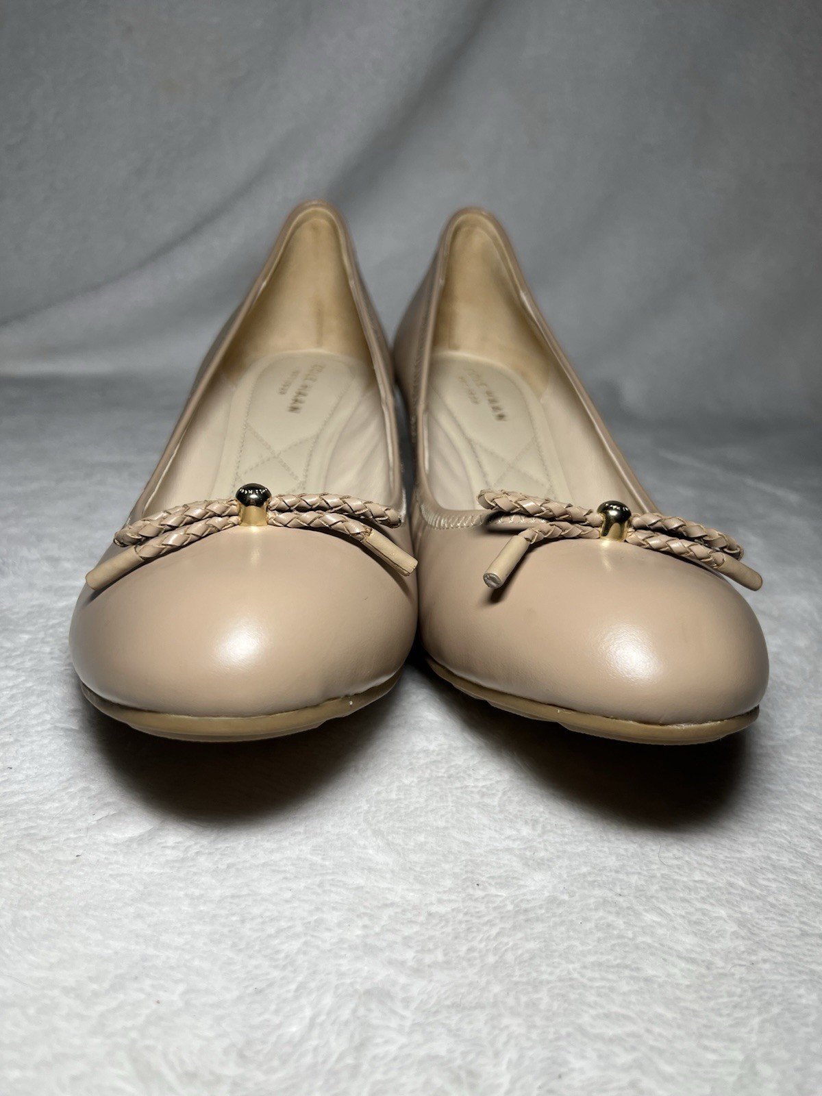 Cole Haan Leather 1 Inch Ballet-Inspired Wedge Pumps Size 8