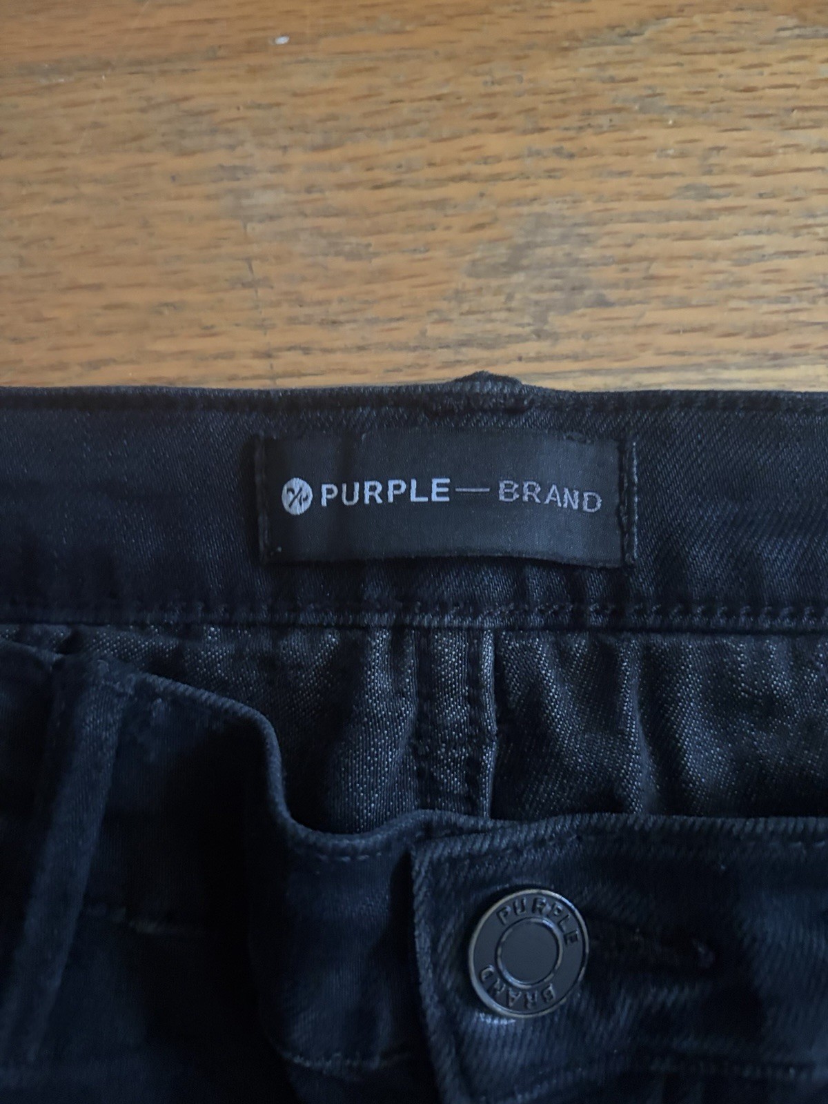 Purple Brand P001 Slim Fit Black Faded Distressed Jeans Mens Size 32 Button Fly