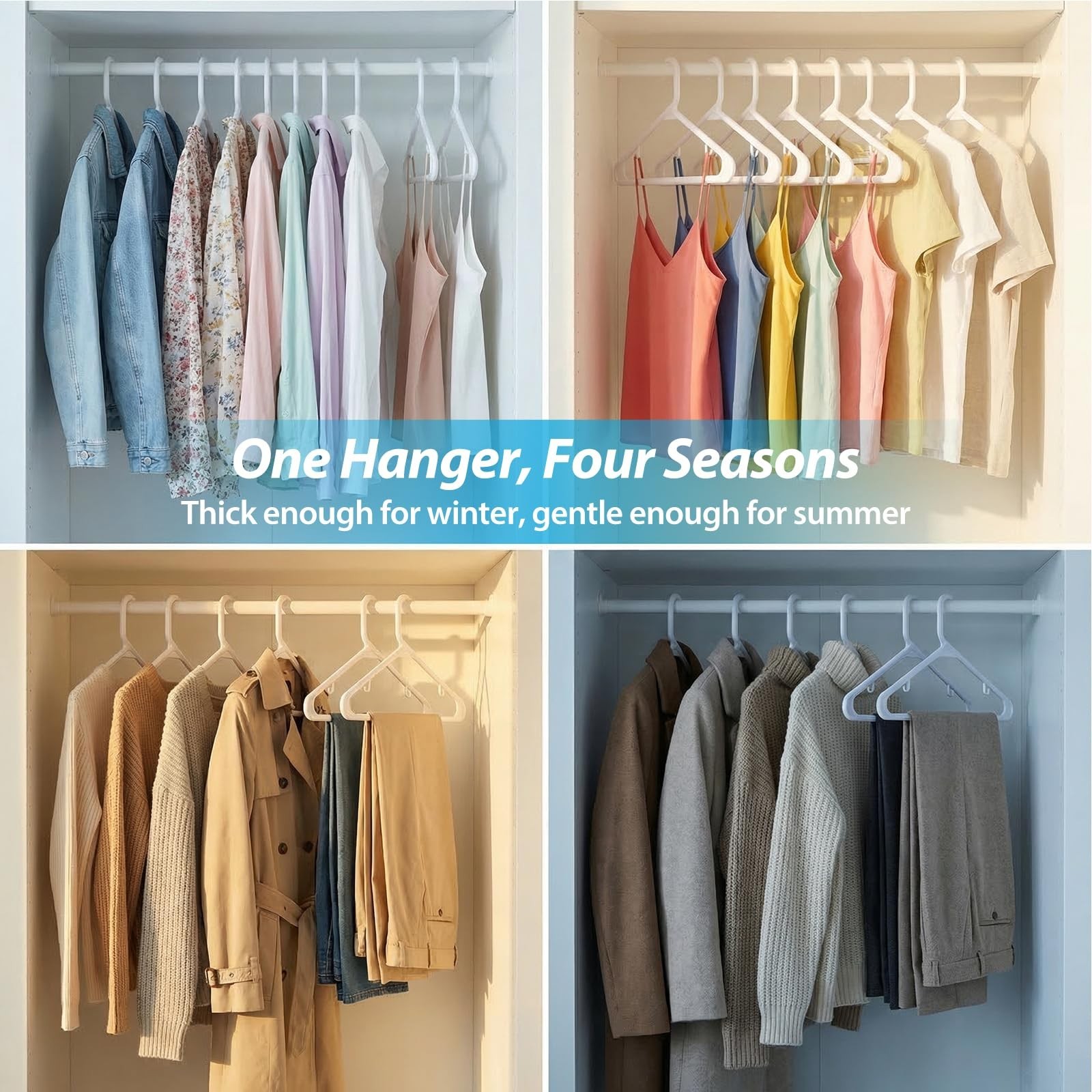 Heavy Duty Plastic Hangers – Super Thick & Reinforced with 20lb Capacity f