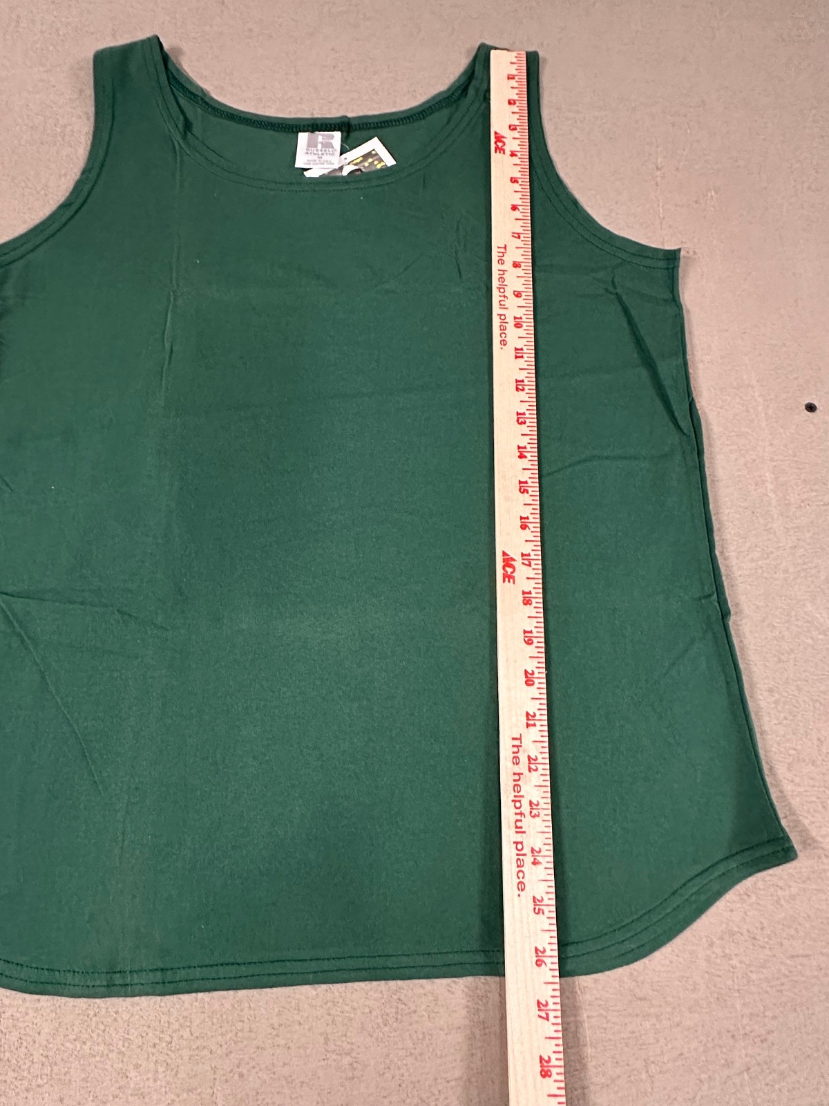 Vtg Russell Athletic Blank Sleeveless Tank Top M/L/XL Forest Green NWT USA