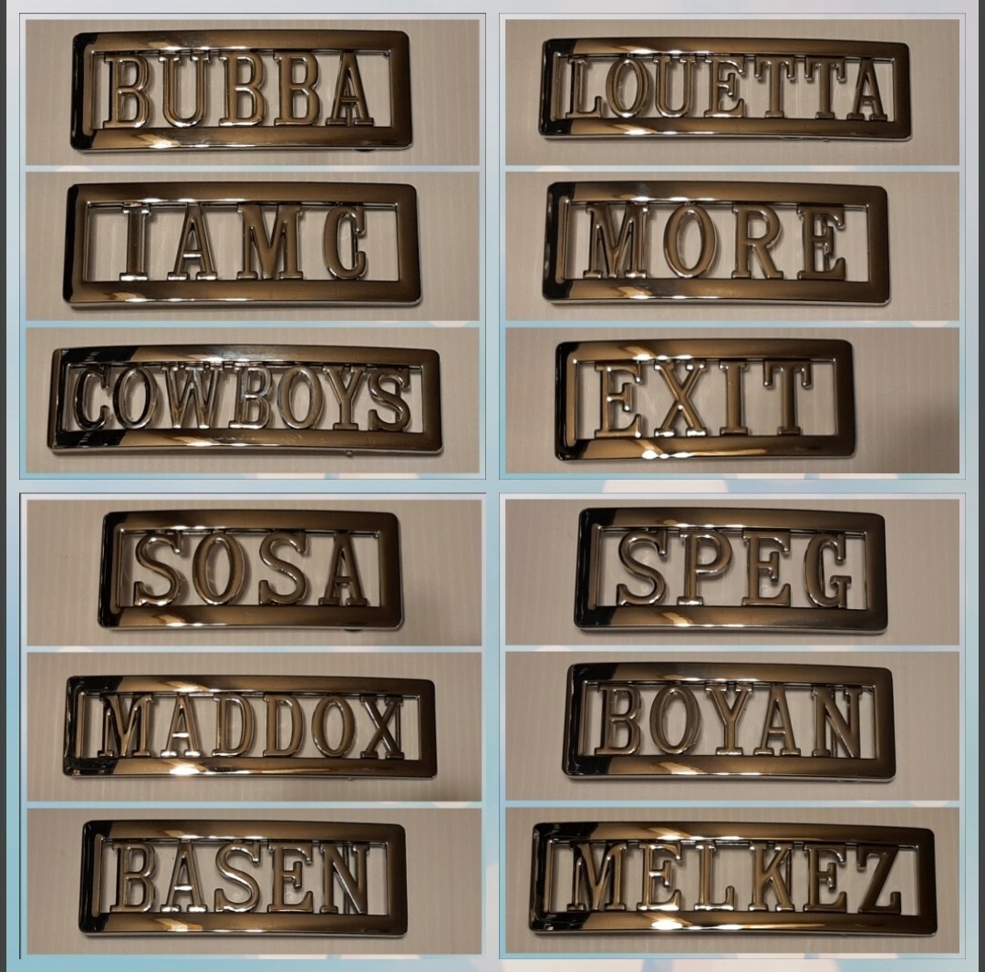 Personalized Custom Name Metal Belt Buckle -Put your name / word or# on a Buckle