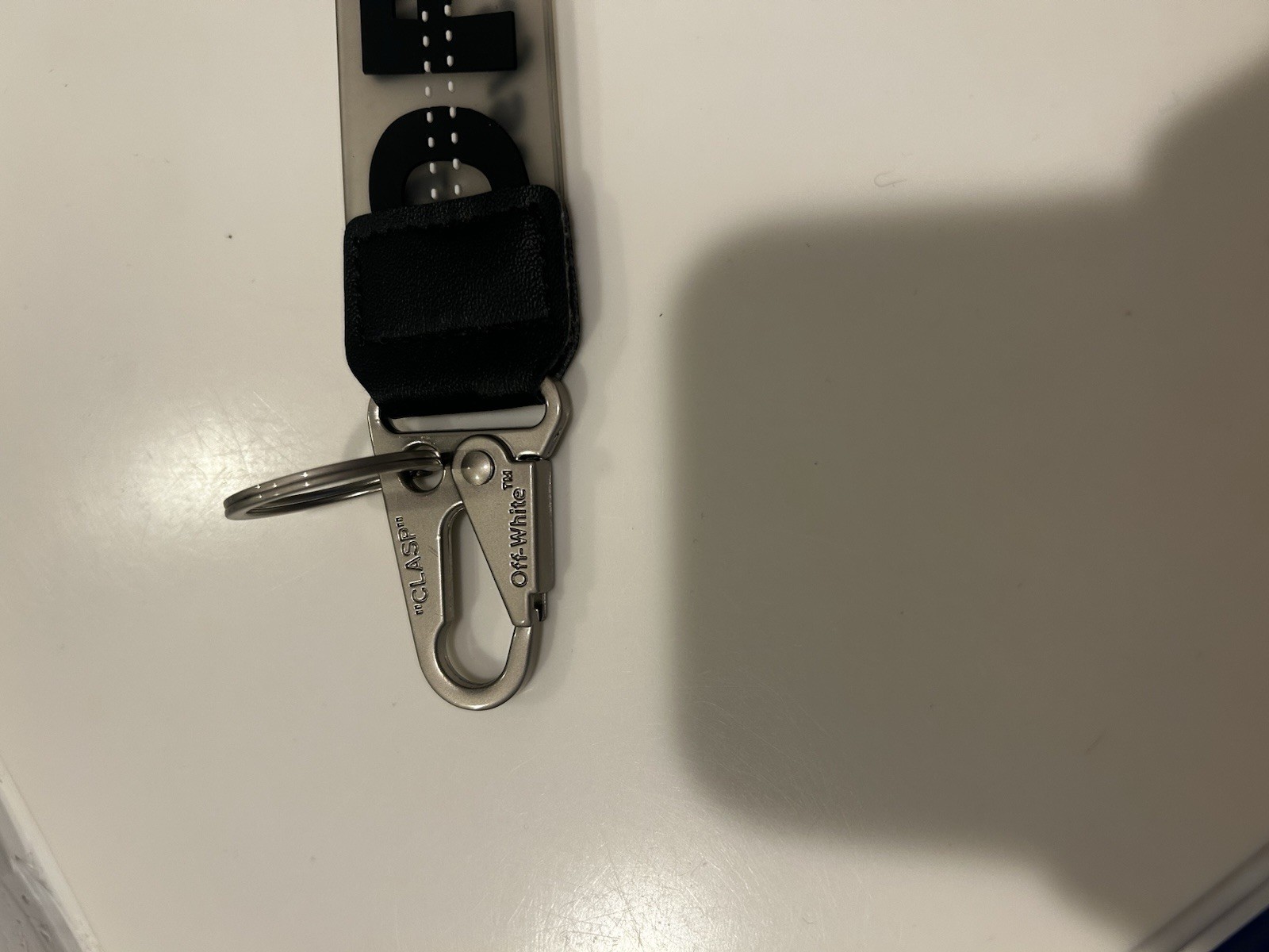 Off White Transparent Rubber Clear Black Industrial lanyard