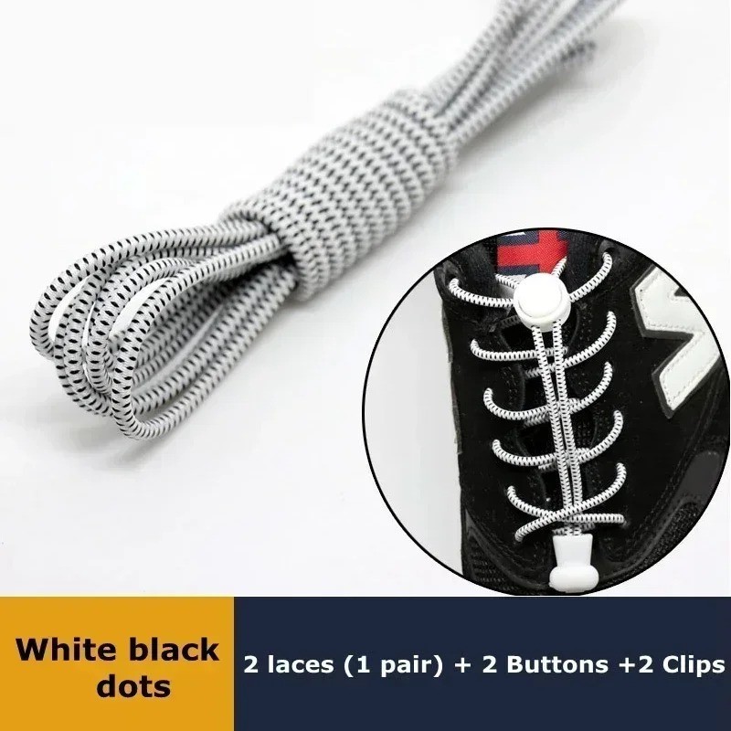 No Tie Elastic Lock Shoe Laces Rope Running Jogging Sneakers Trainer Shoelaces