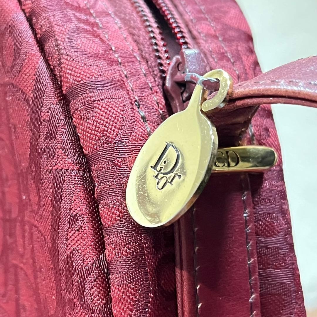 Christian Dior Bag Shoulder Trotter Pattern Logo Hardware Canvas