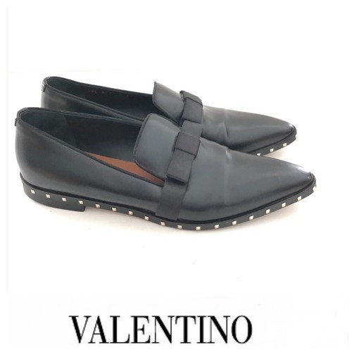 VALENTINO Black Leather Rock Stud Oxfords Size EU 41 (Size 10.5)