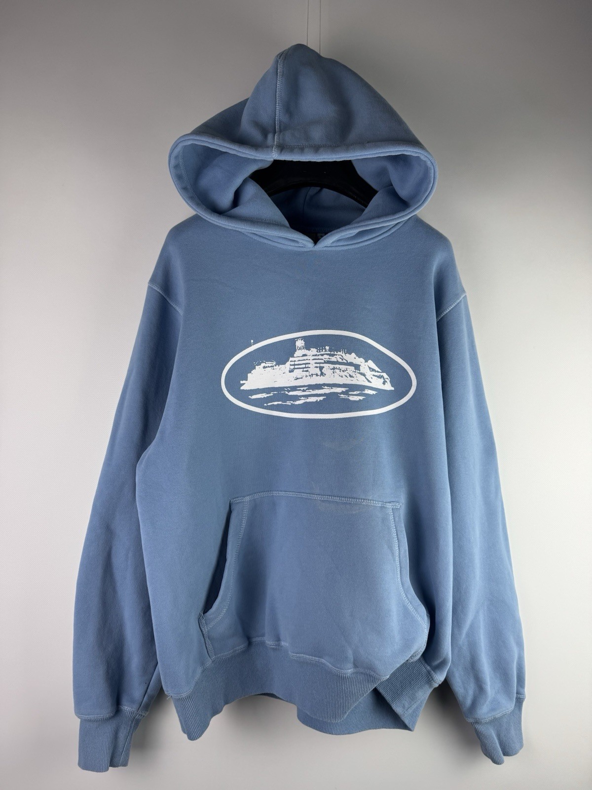 Corteiz 5 Starz Alcatraz Hoodie Baby Blue Size – S