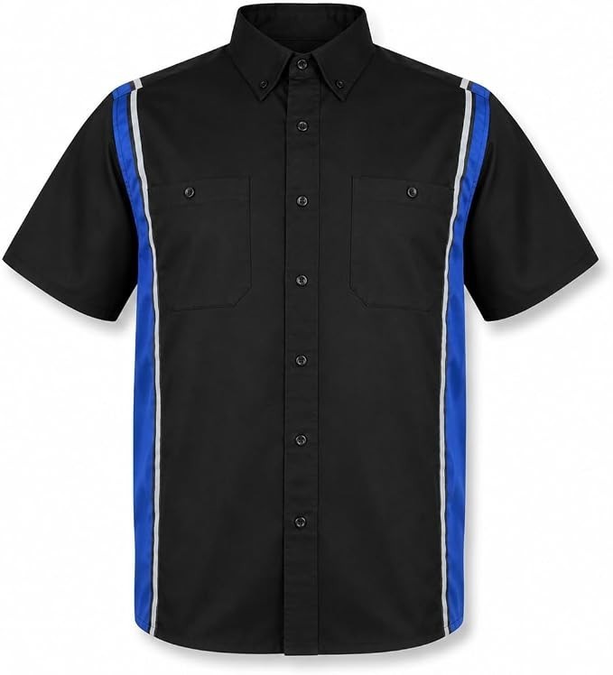MEN’S WORK SHIRT-HEAVY DUTY MECHANICAL/INDUSTRIAL WITH REFLECTIVE SAFETY LINING