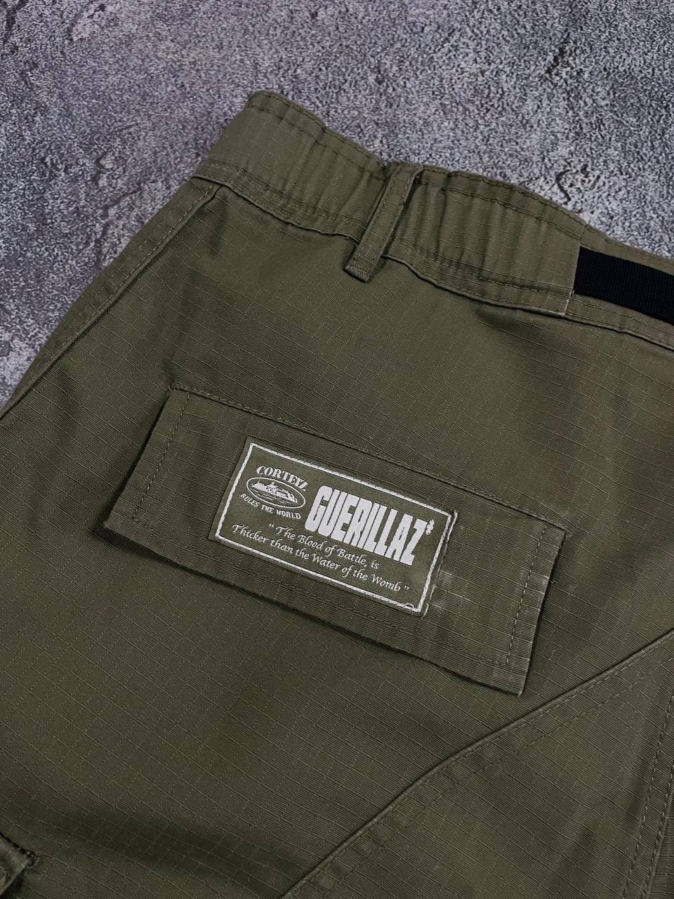 Corteiz Guerillaz Men’s Cargo Pants Tonal Khaki Size XL
