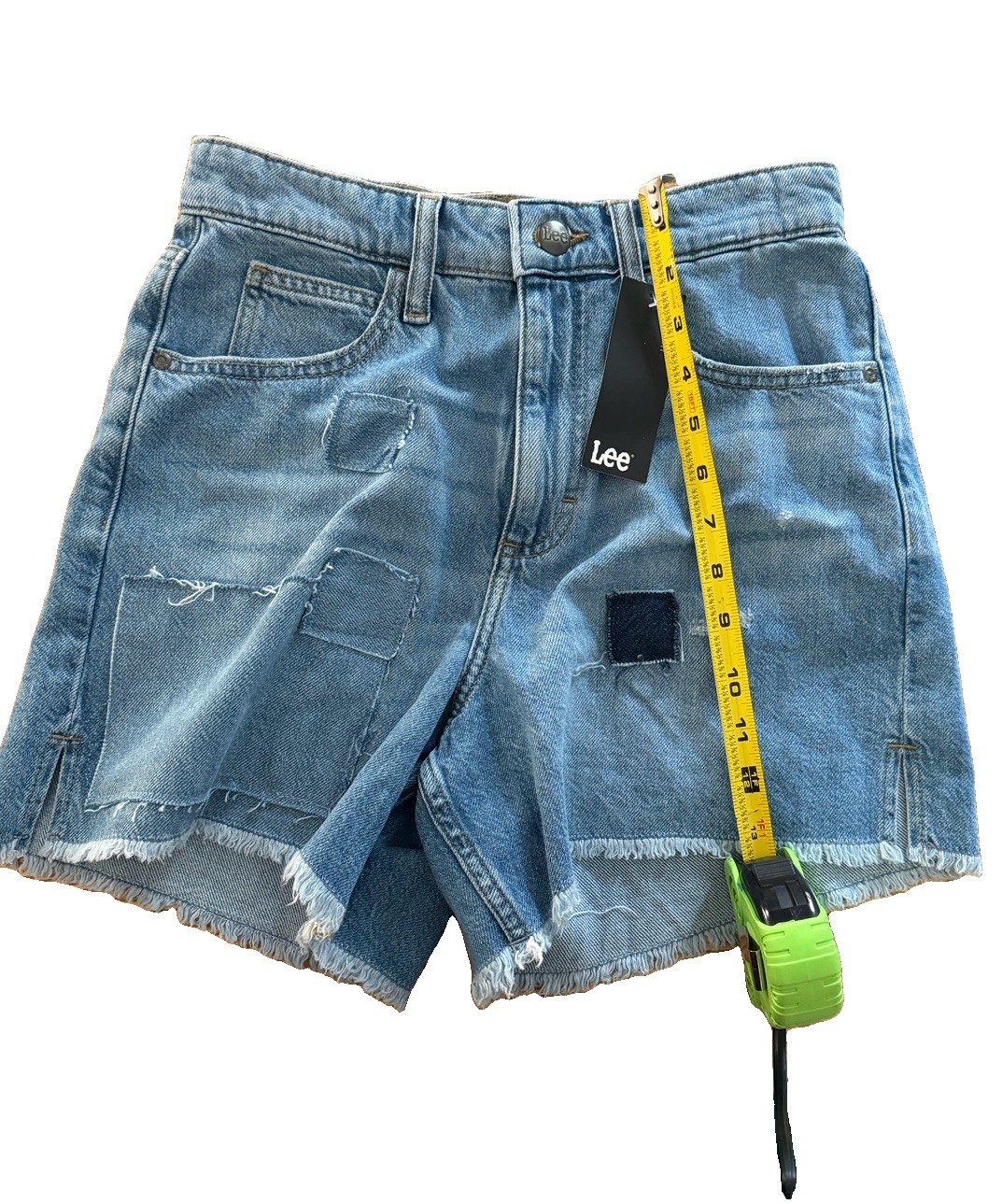 Lee Heritage Women’s Blue Denim Cut-Off Shorts 29W Mid Rise 4.5″ Inseam