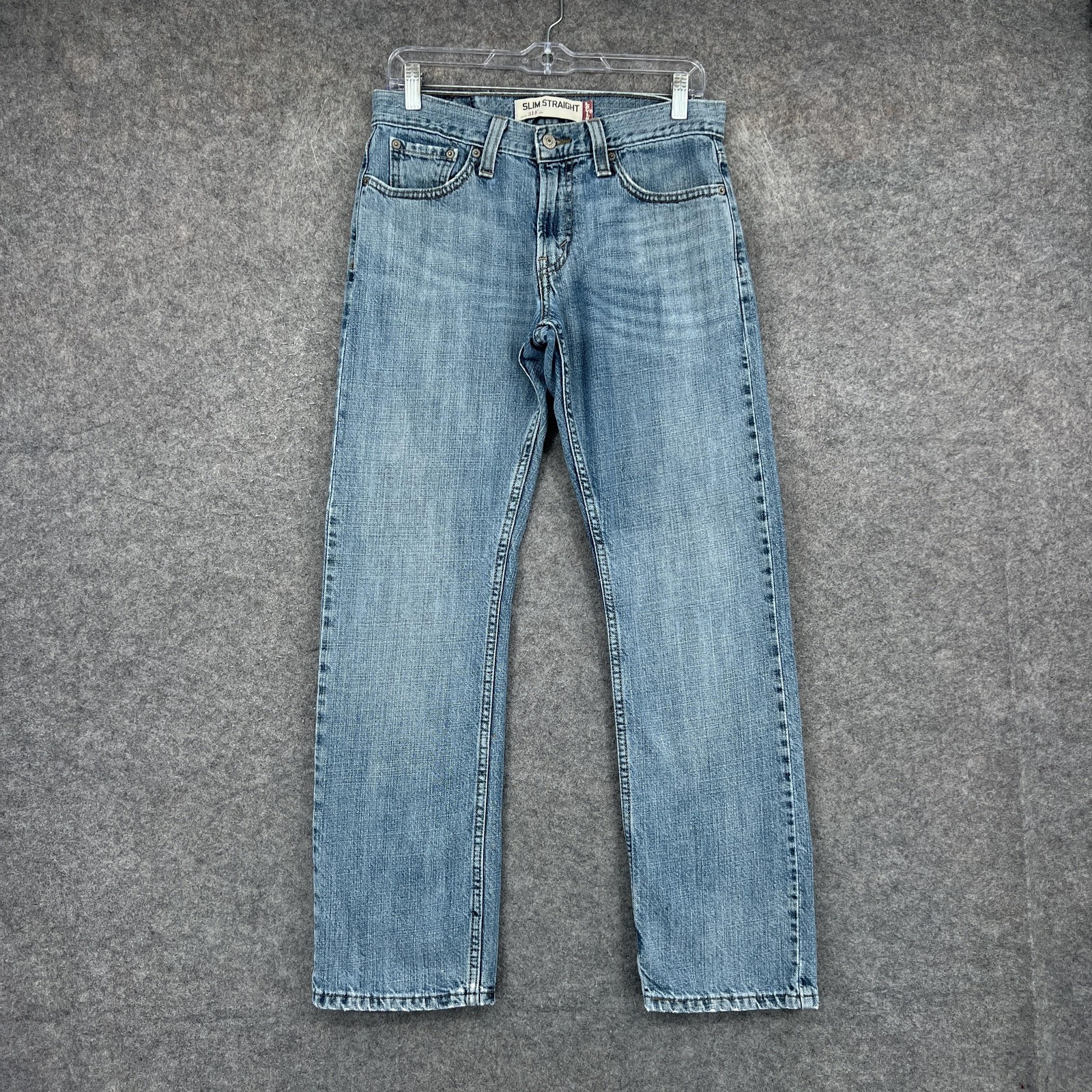 Levis 514 Jeans Mens 29×30 Blue Light Wash Slim Fit Straight Denim Cotton Casual