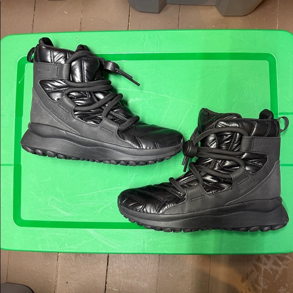 Merrell Women’s 200g Insulated Quilted Winter Snow Boots Black US 9.5 Warm