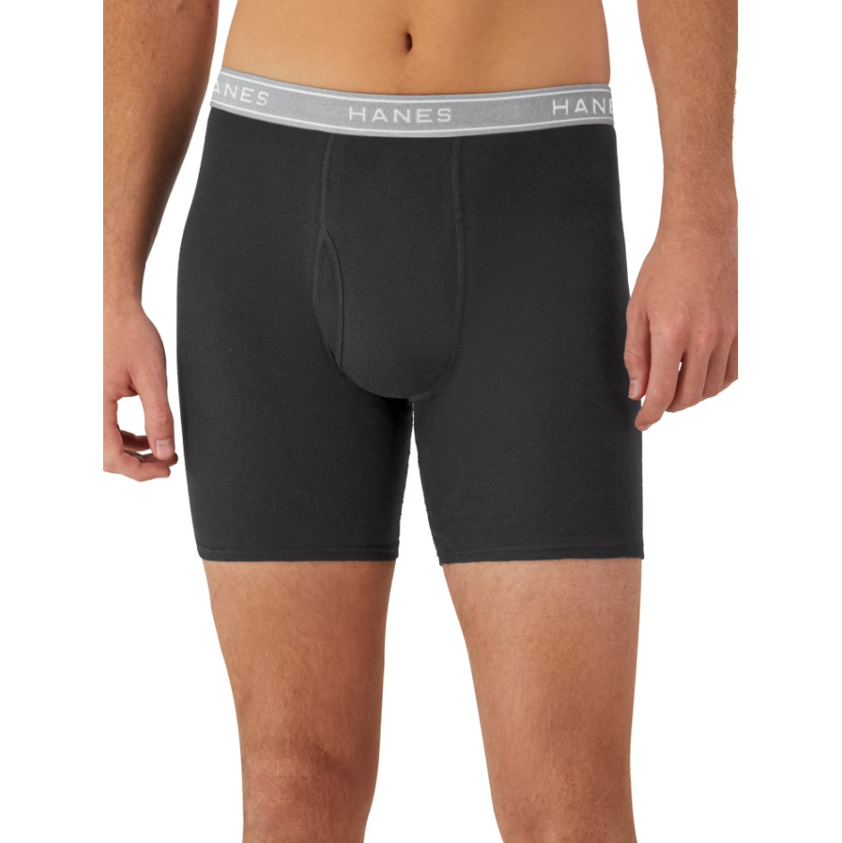 Hanes Men’s Cotton Boxer Briefs 10 Pack Tagless Moisture Wicking Comfort Flex