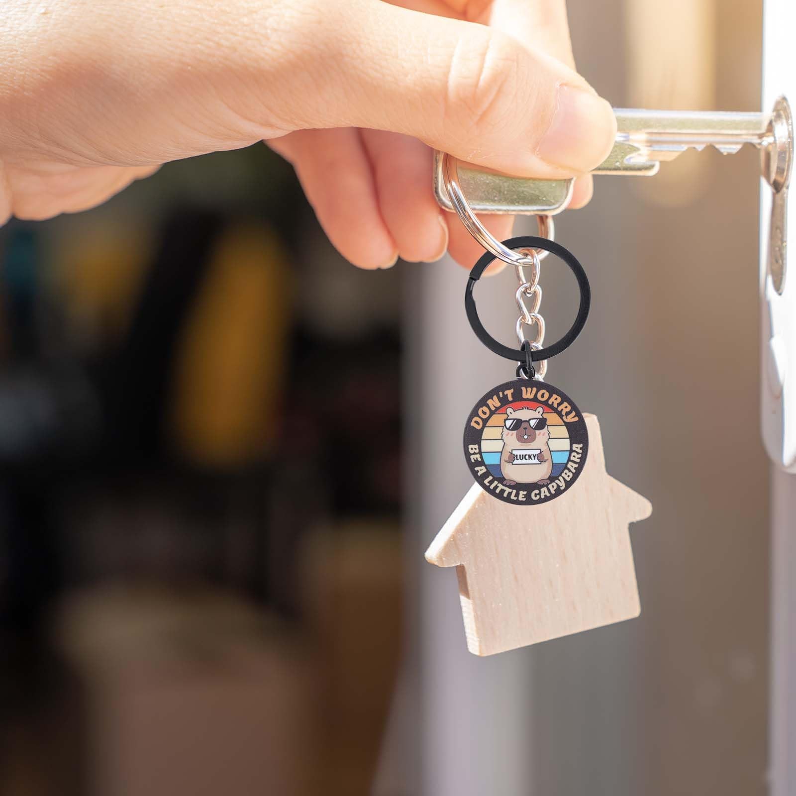Mikovivi Multicolored Keychain, Stainless Steel & Iron, Medium Size, Fun