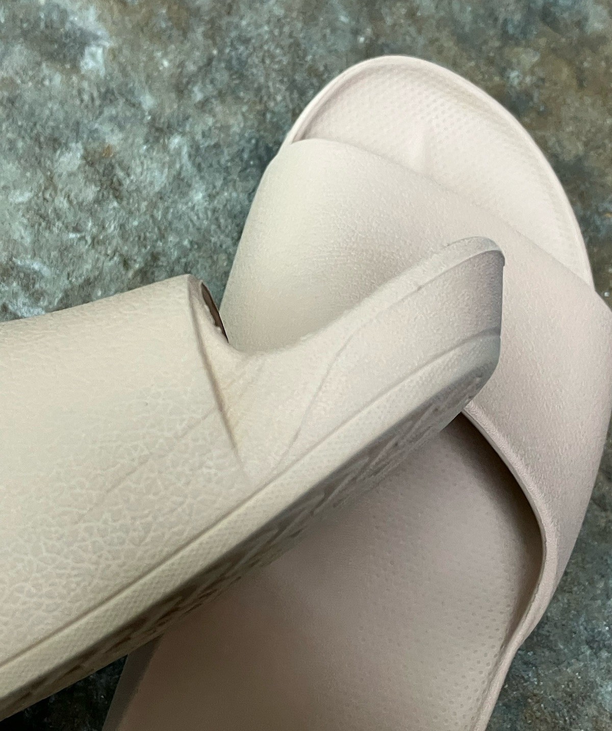 Archies Slide Sandals Womens 8 Tan Nude Comfort Slip On Orthotic Arch Pool Beach
