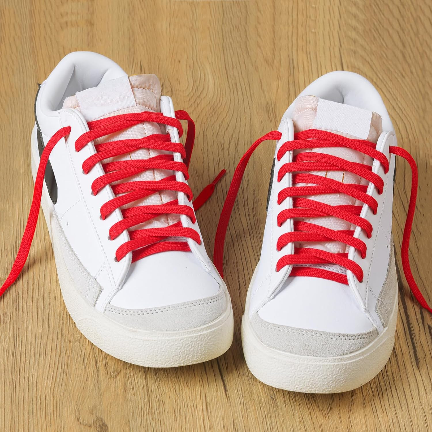 2 Pairs 1/4″ Flat Shoe Laces for Sneakers 11 Colors Athletic Shoelaces in 31″ –